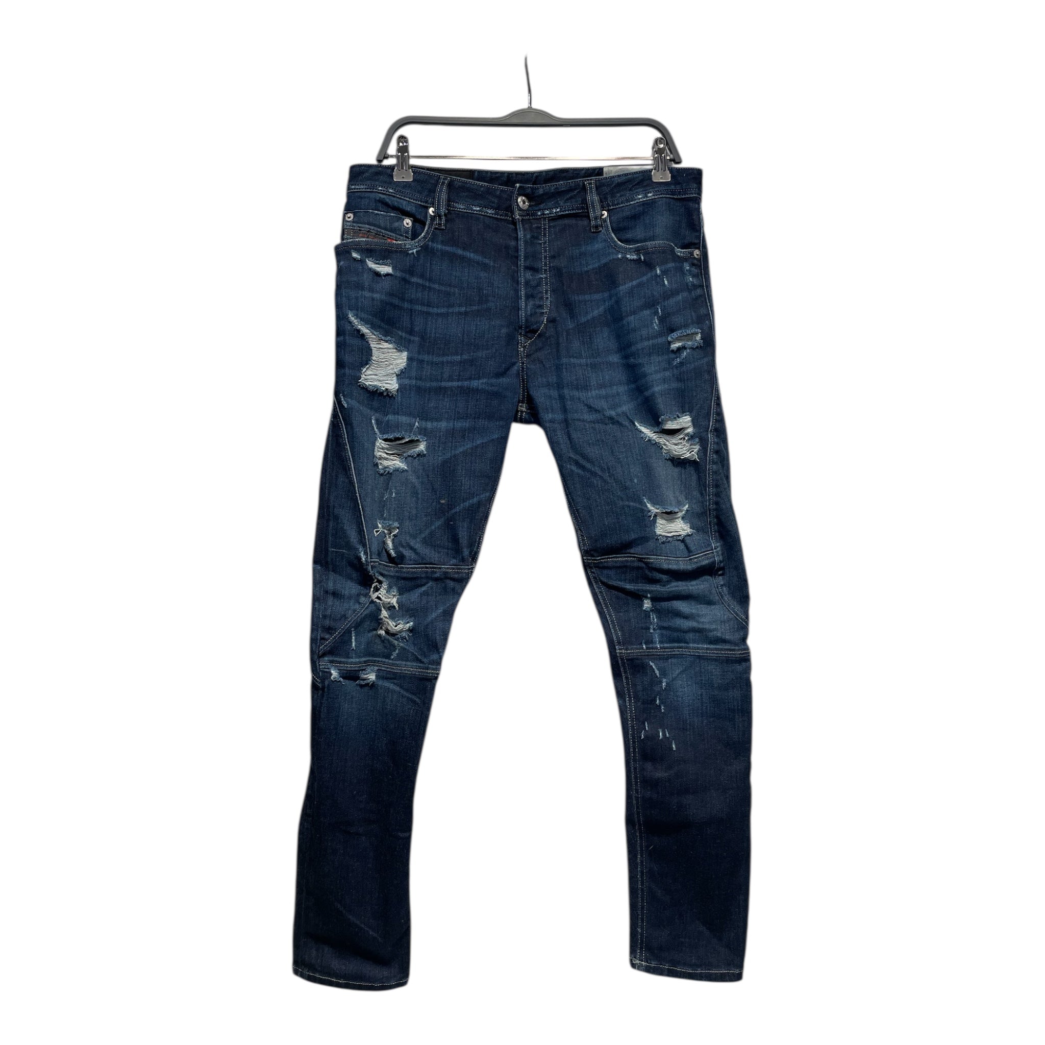 DIESEL/Skinny Pants/32/Denim/IDG/knee stitching details view 1