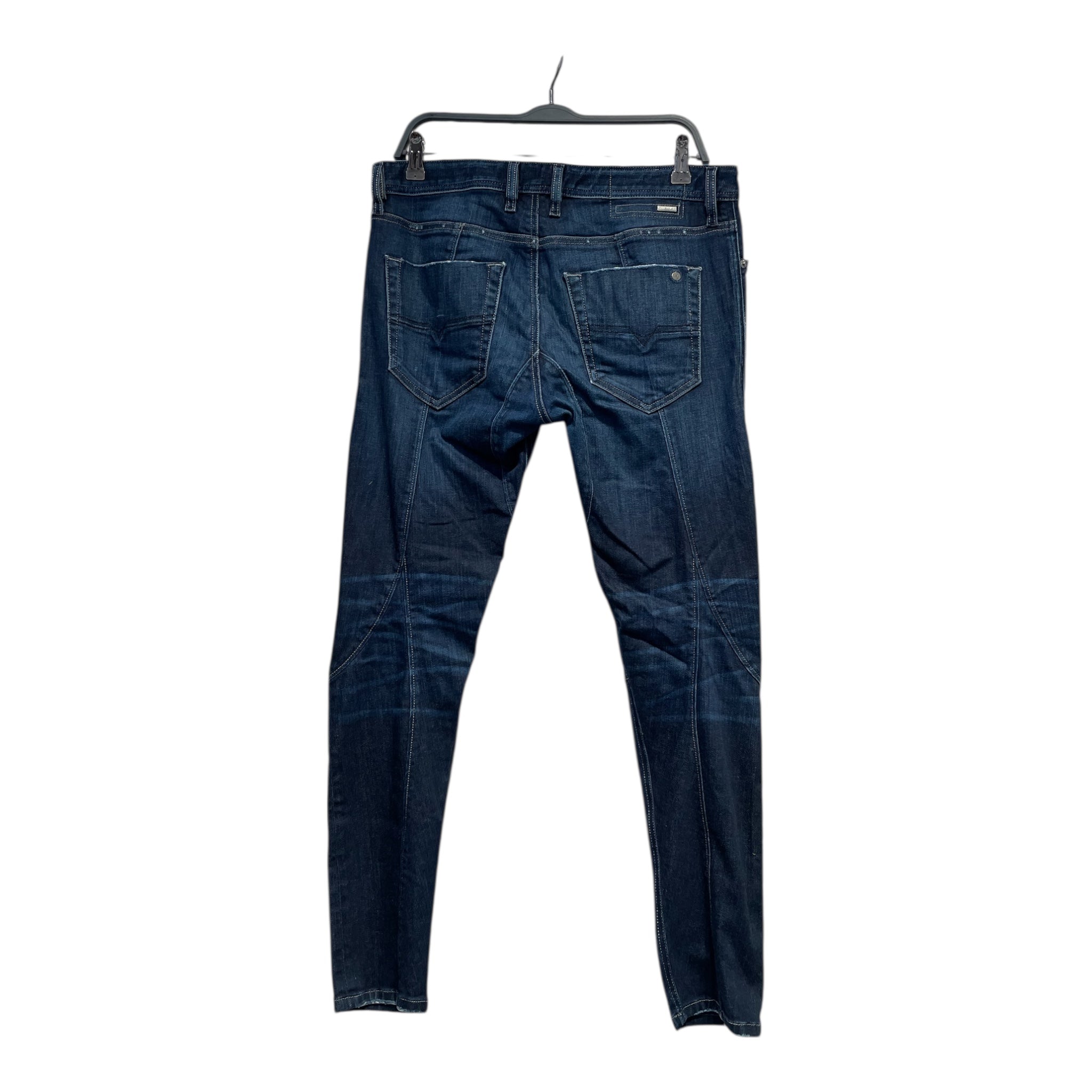 DIESEL/Skinny Pants/32/Denim/IDG/knee stitching details view 2