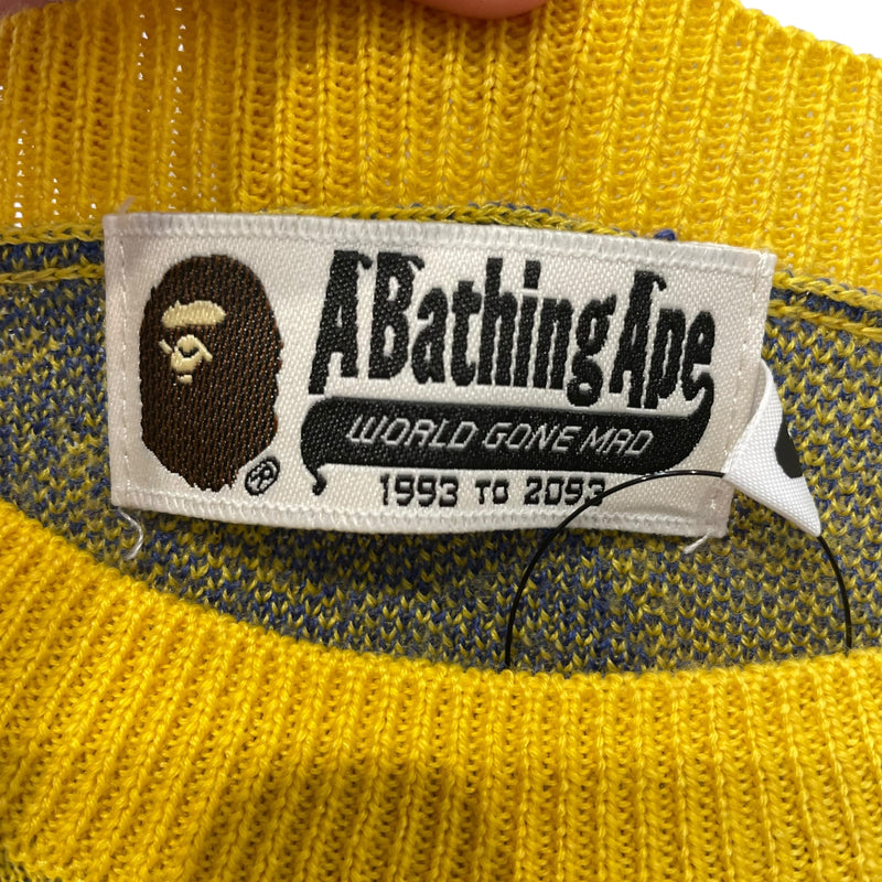 A BATHING APE/Sweater/M/Graphic/Wool/YEL/