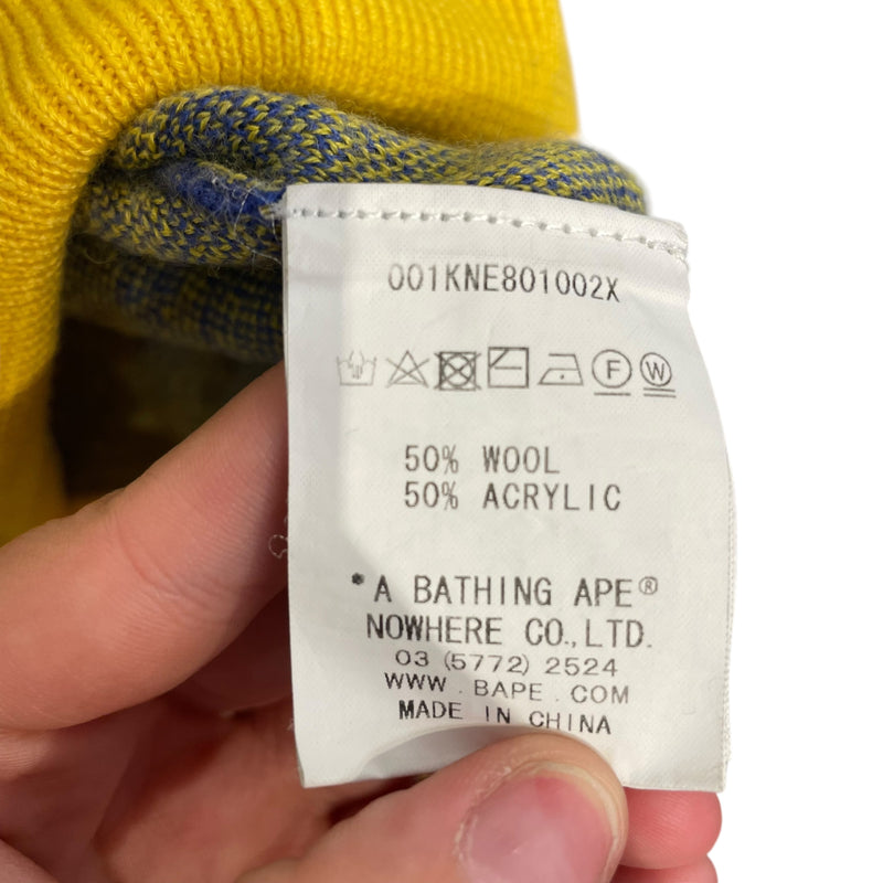 A BATHING APE/Sweater/M/Graphic/Wool/YEL/