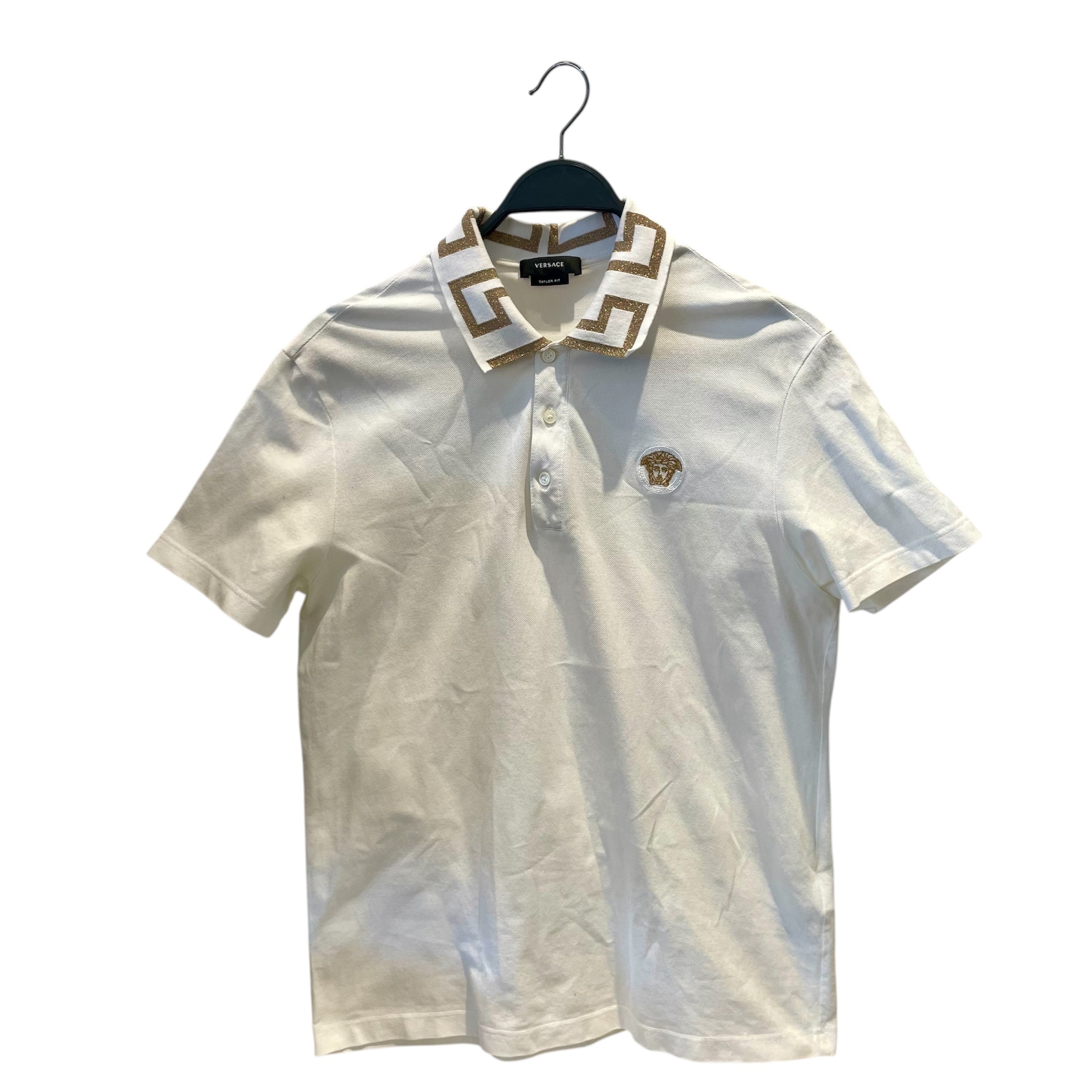 VERSACE/Polo Shirt/L/Cotton/WHT/GREXA SHORT SLEEVED SHIRT view 1