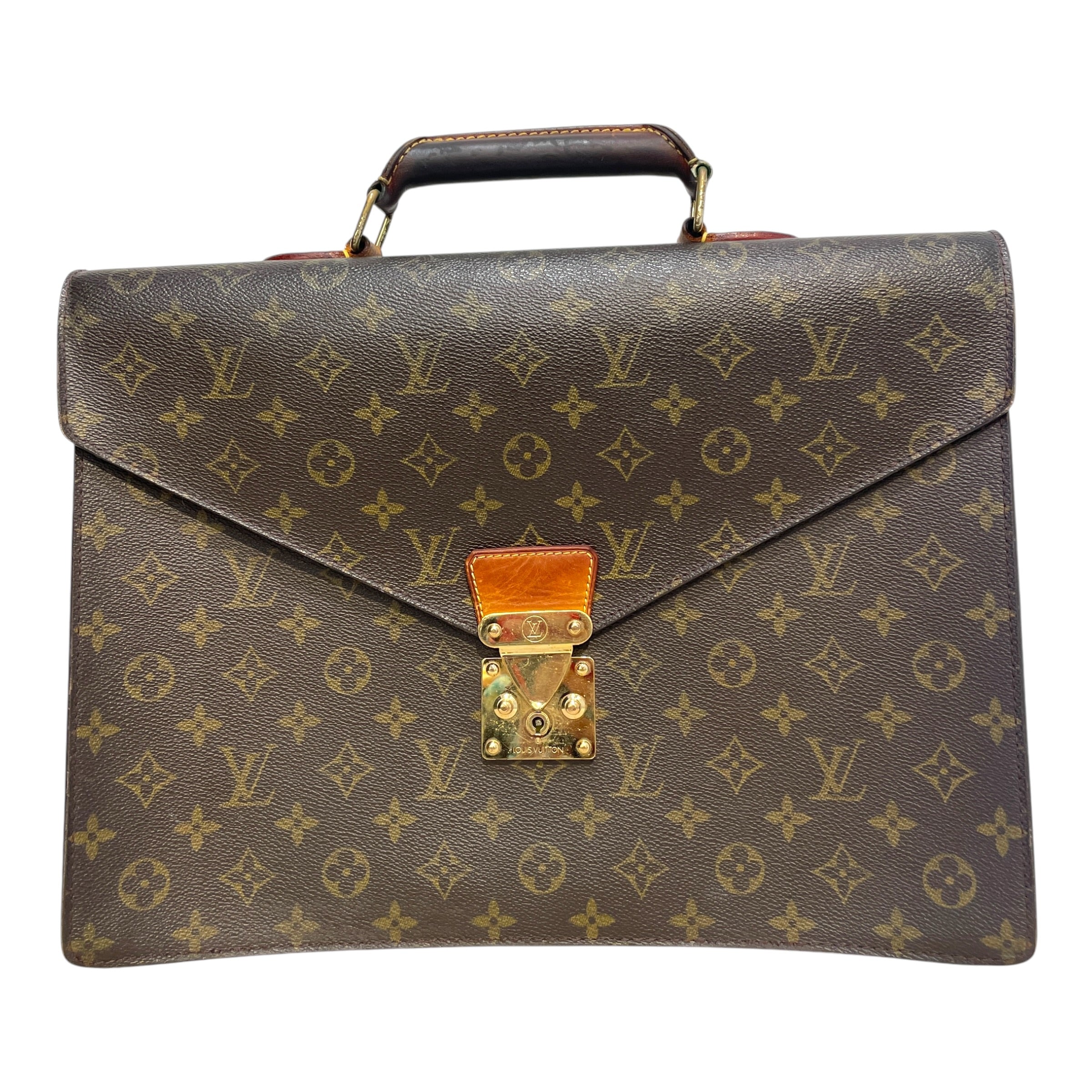 LOUIS VUITTON/Hand Bag/Monogram/Leather/BRW/Serviette Conseiller Briefcase view 1