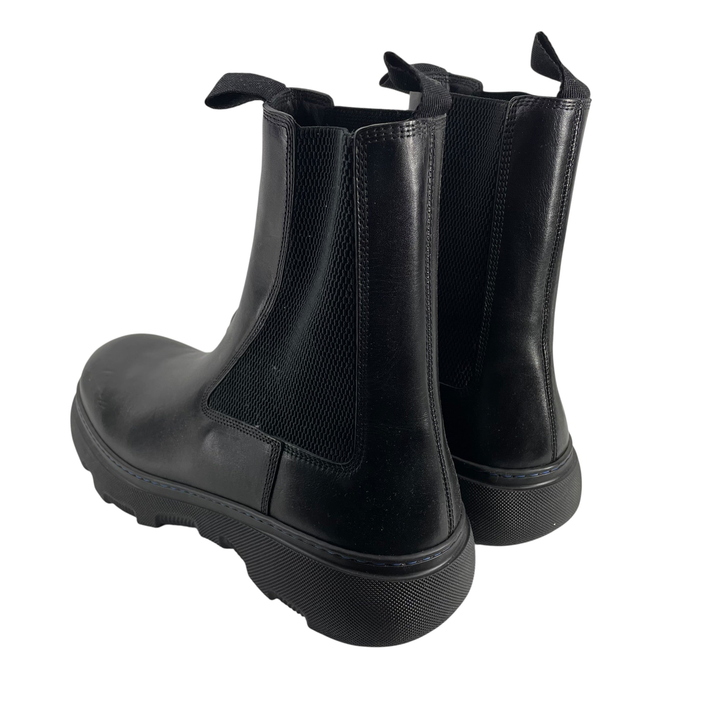 BURBERRY/Chelsea Boots/EU 45.5/Leather/BLK/CREEPER RUBBER SOLE view 2