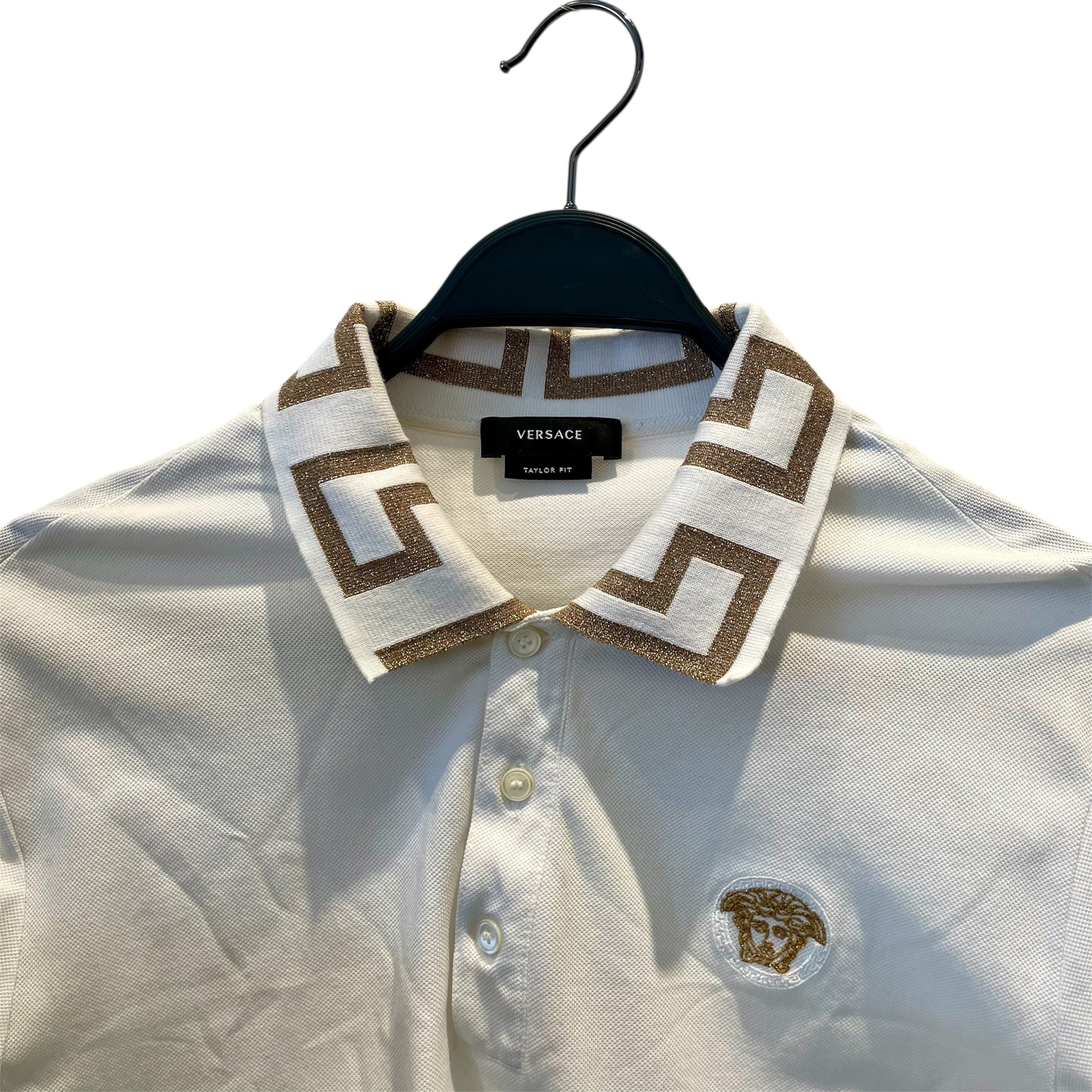 VERSACE/Polo Shirt/L/Cotton/WHT/GREXA SHORT SLEEVED SHIRT view 2