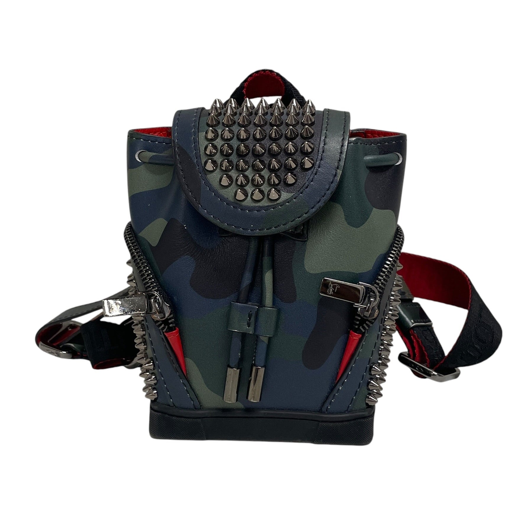 Christian Louboutin/Cross Body Bag/Camouflage/Leather/GRN/STUDDED view 1