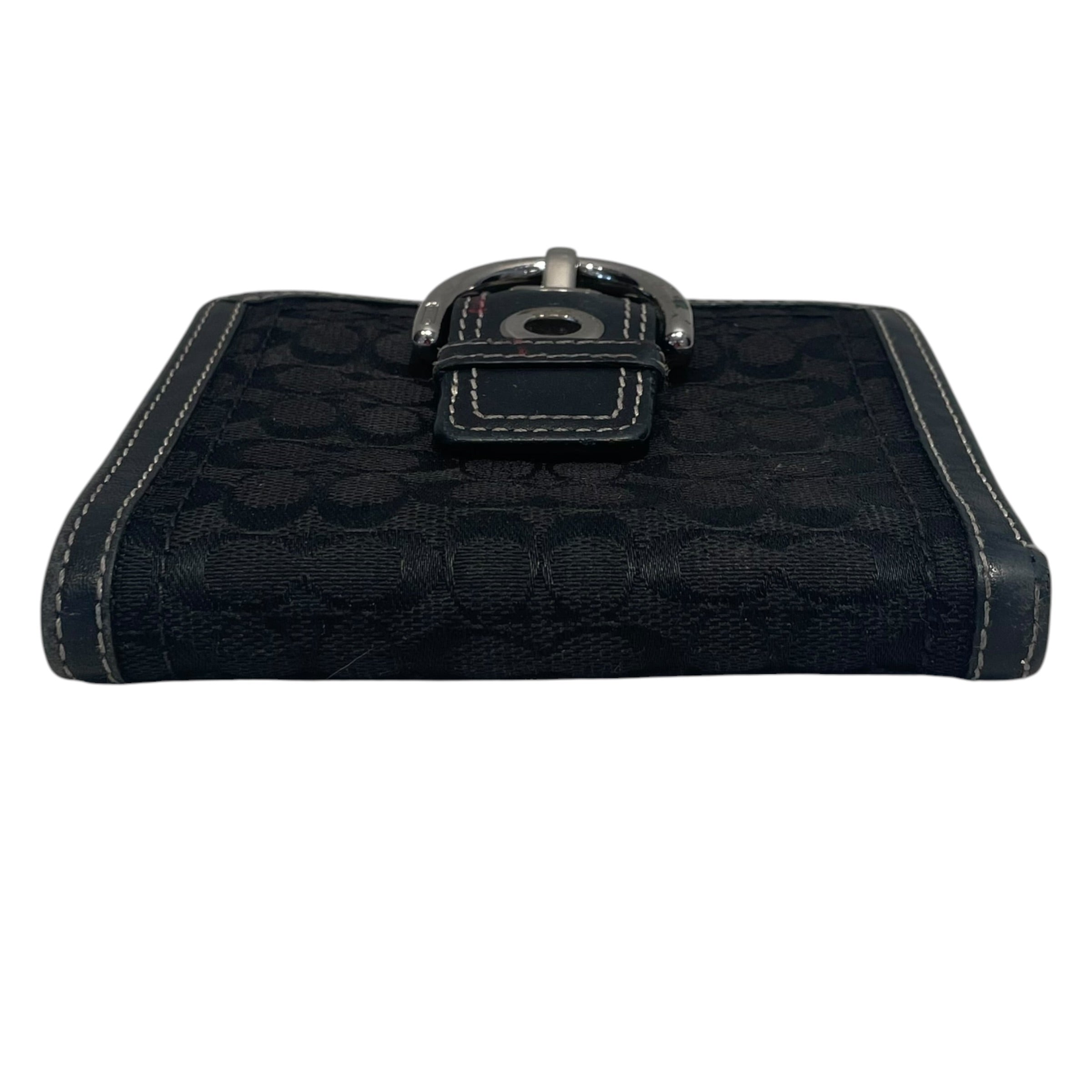 COACH/Bifold Wallet/BLK/Soho Buckle wallet with metal view 3