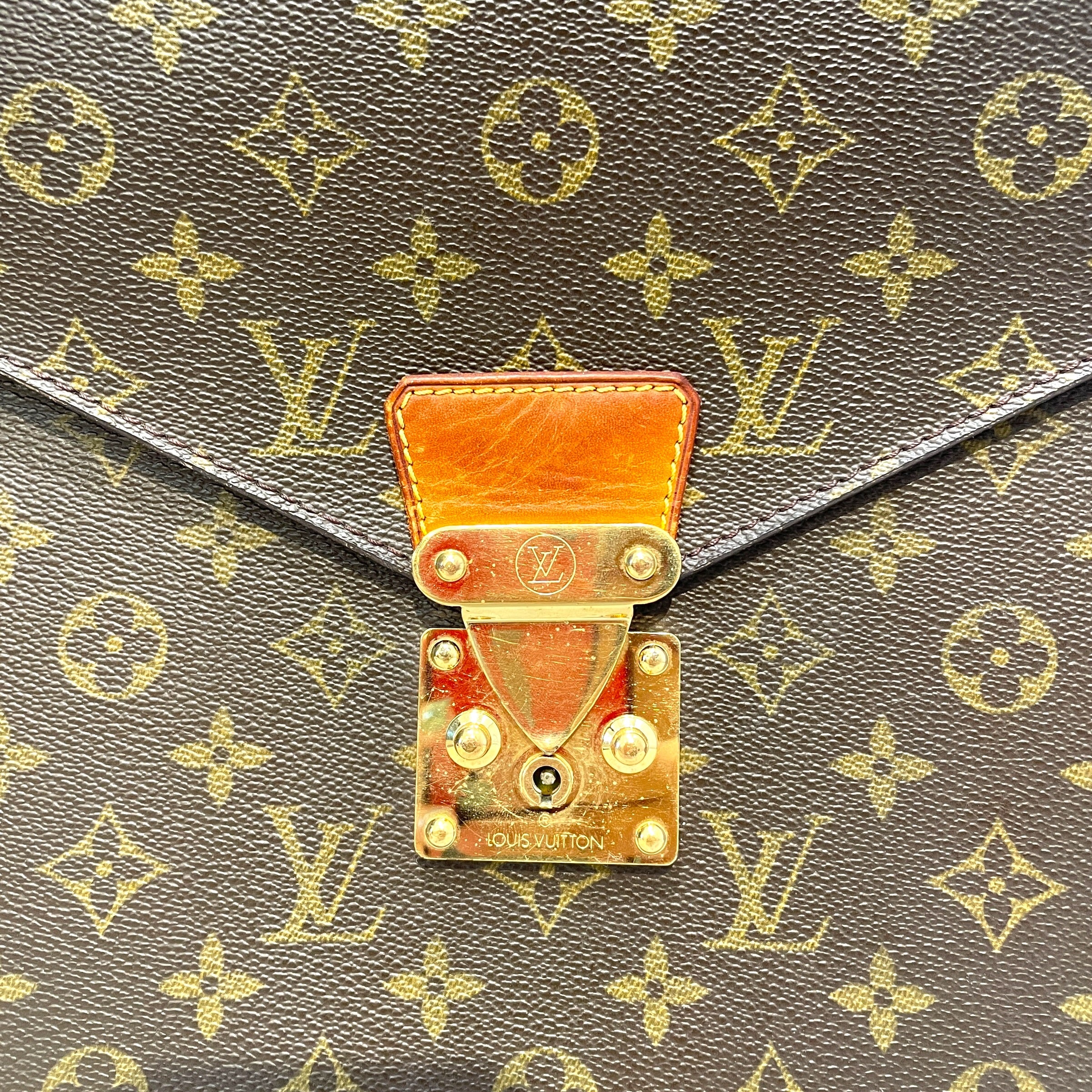 LOUIS VUITTON/Hand Bag/Monogram/Leather/BRW/Serviette Conseiller Briefcase view 7