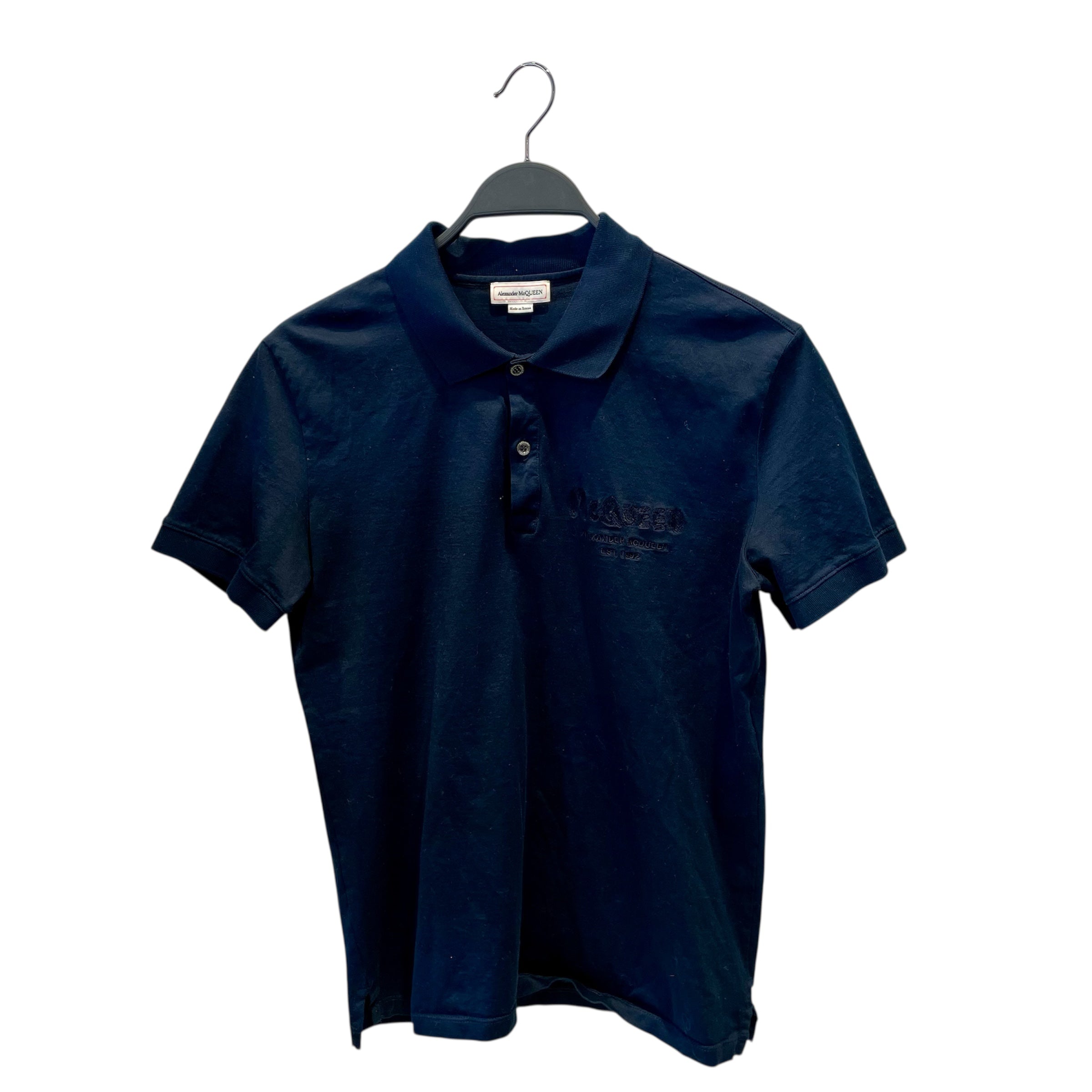 Alexander McQueen/Polo Shirt/XS/Cotton/BLU/Alexander McQueen Graffiti Mes view 1