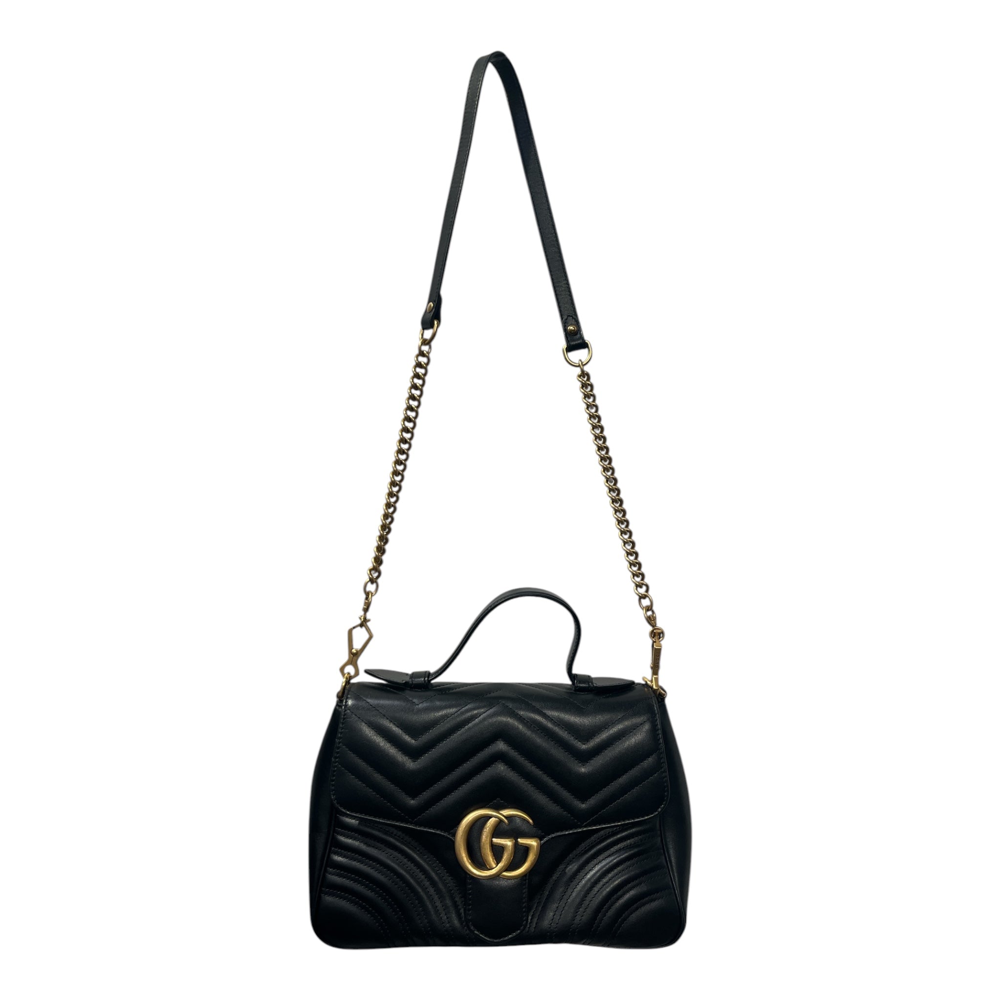 GUCCI/Cross Body Bag/Leather/BLK/Matelasse Large Black view 1
