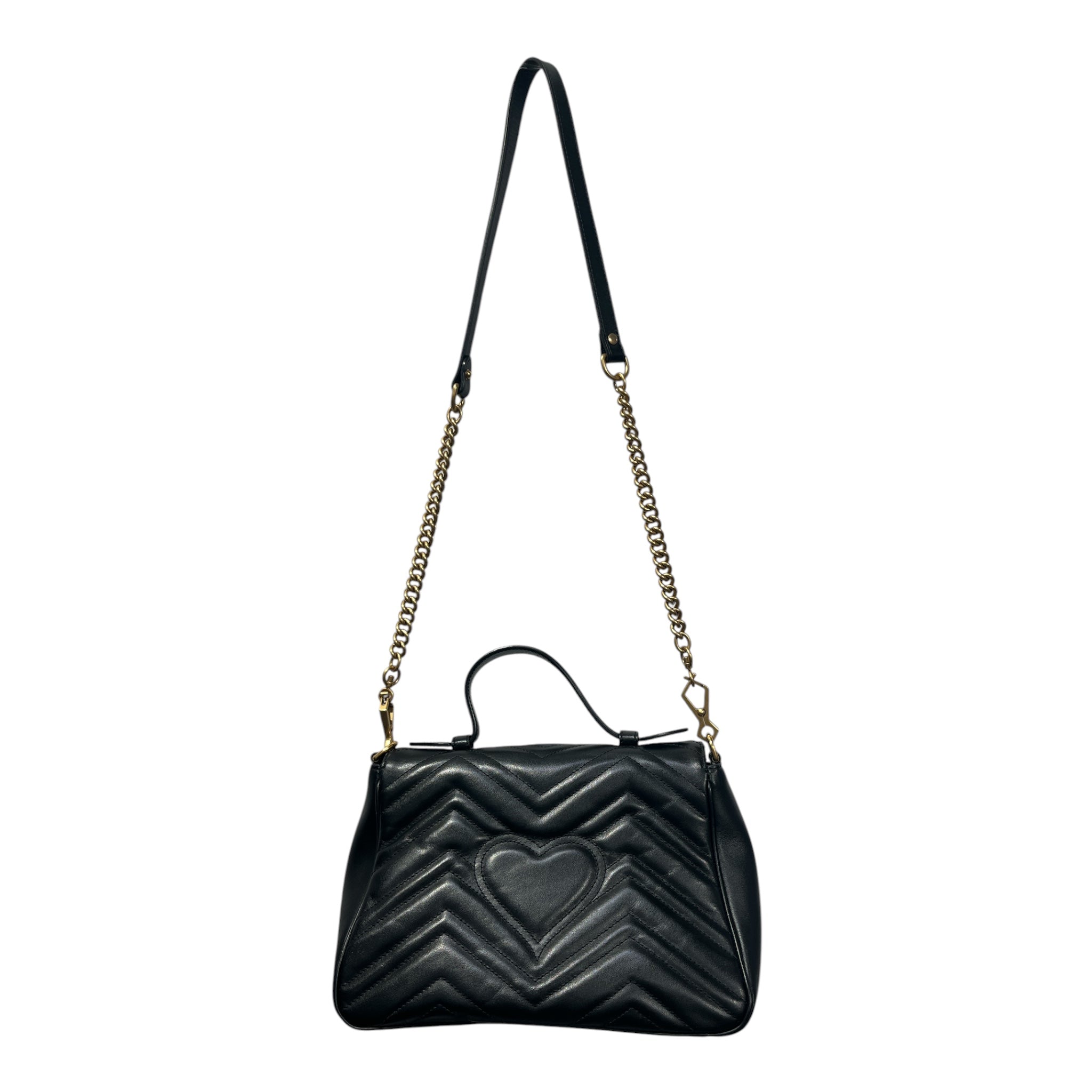 GUCCI/Cross Body Bag/Leather/BLK/Matelasse Large Black view 2