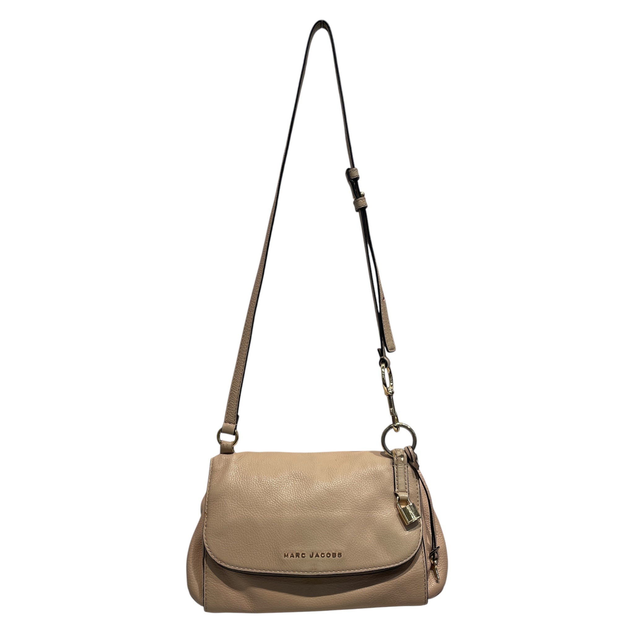 MARC JACOBS/Cross Body Bag/Leather/PNK/Rider Flap Gold Lock Crossbody view 1