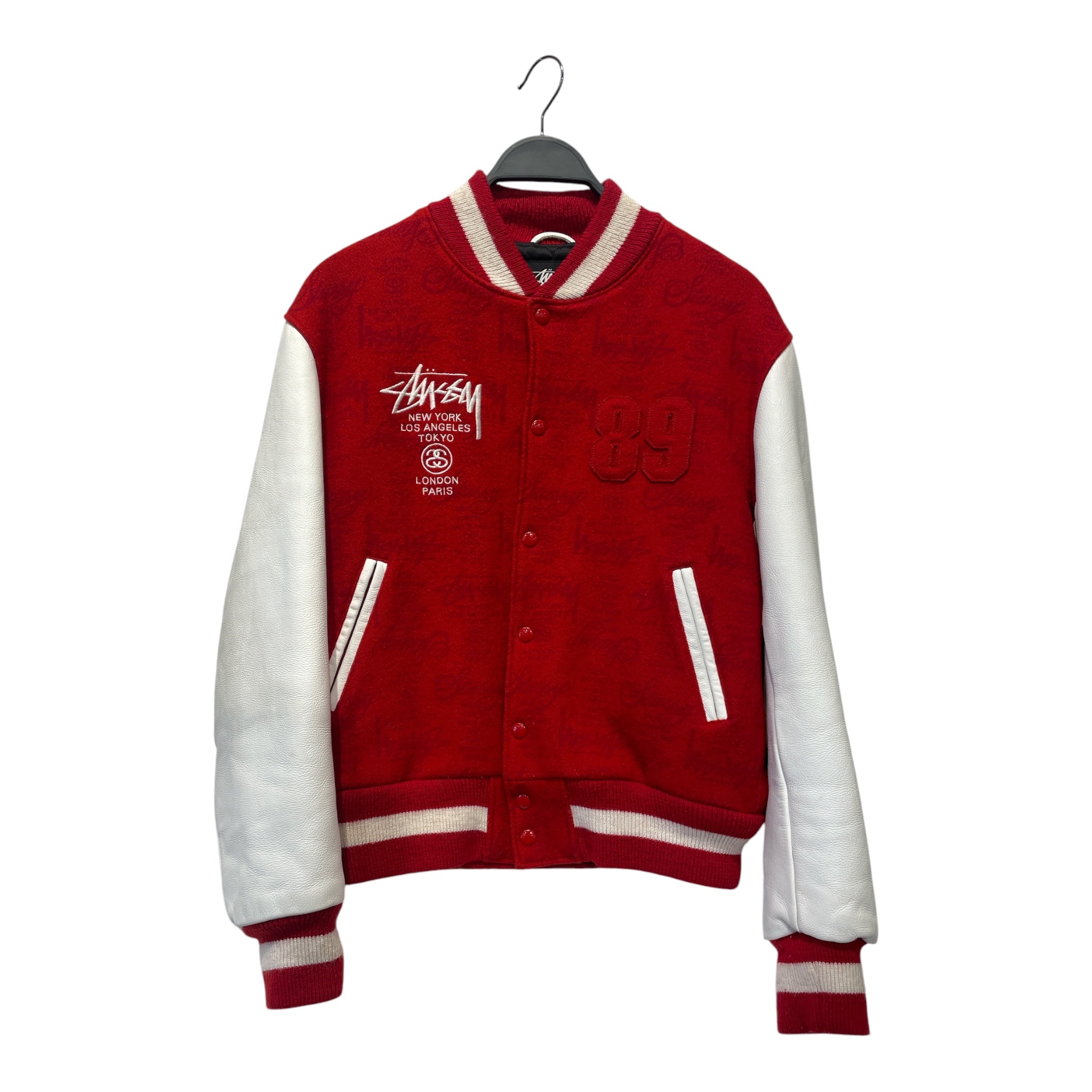 STUSSY/Baseball Jkt/M/Wool/RED/2006 25TH ANNIVERSARY VARSITY view 1
