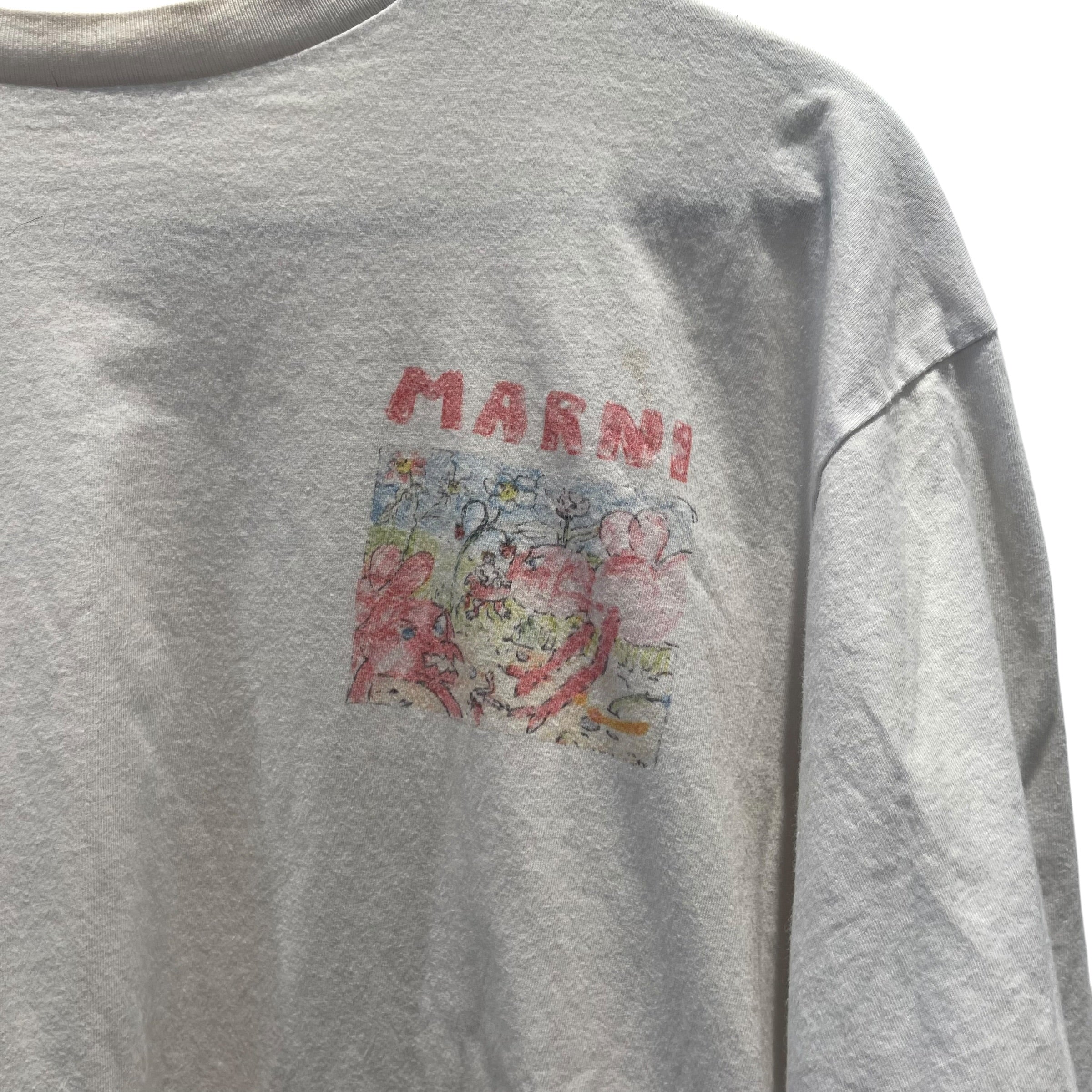 MARNI/T-Shirt/M/Cotton/WHT/Graphic/FLAMINIA VERONESI TEE view 5