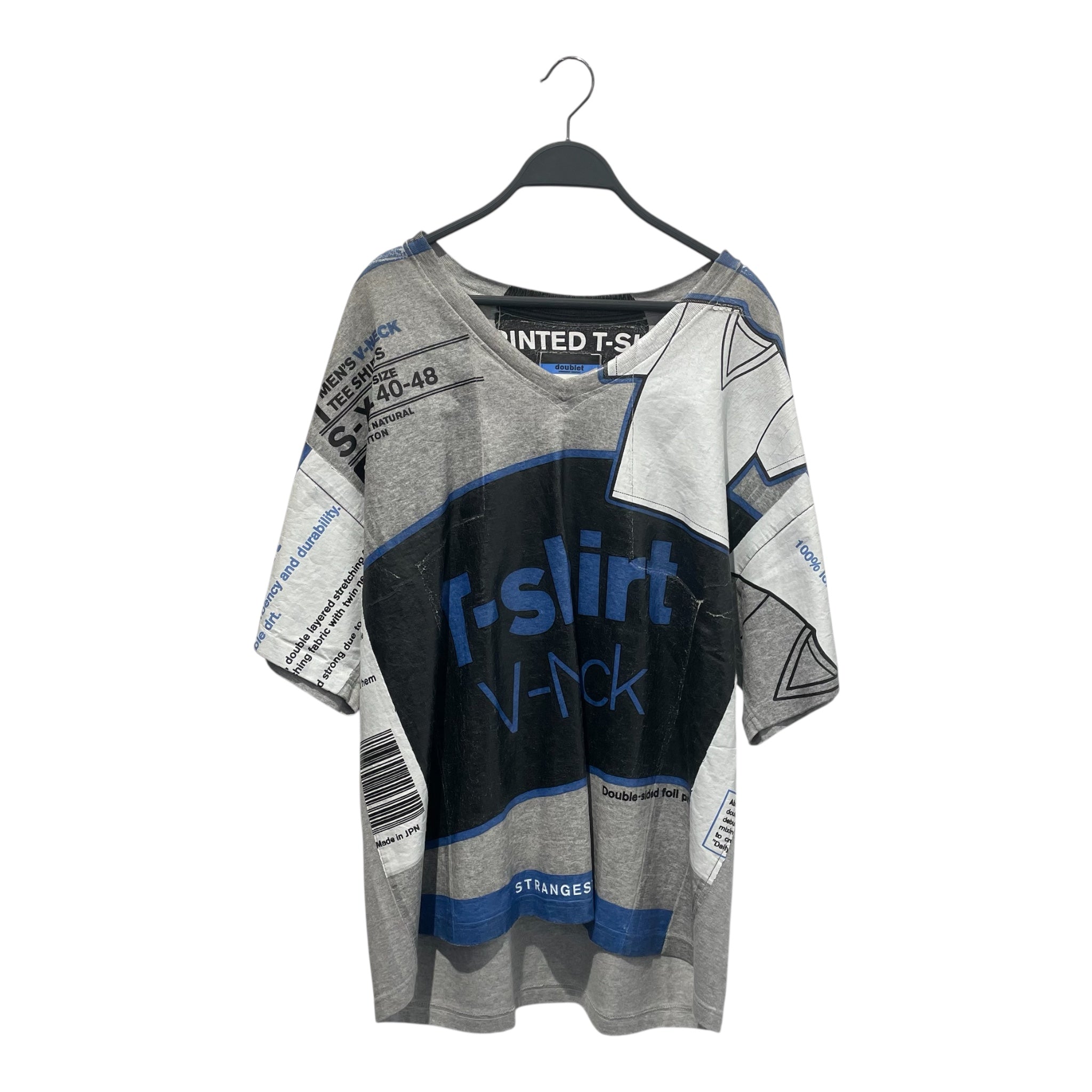 doublet/T-Shirt/M/Cotton/GRY/PLASTIC T SHIRT view 1