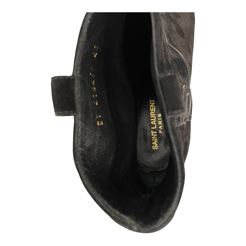 SAINT LAURENT/Boots/EU 40/Suede/BLK/STARS