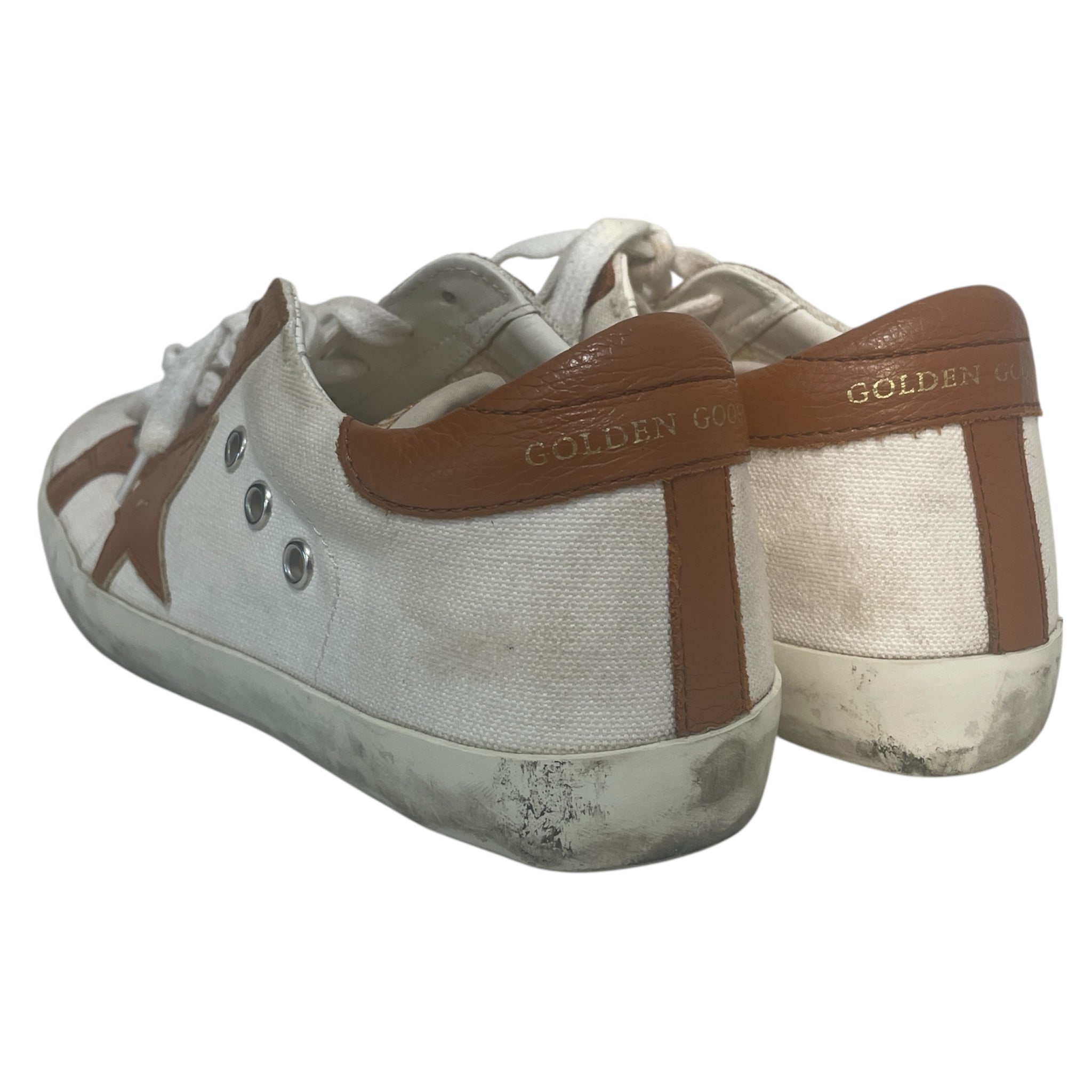 GOLDEN GOOSE/Low-Sneakers/EU 36/Cotton/WHT/Deluxe Superstar view 2