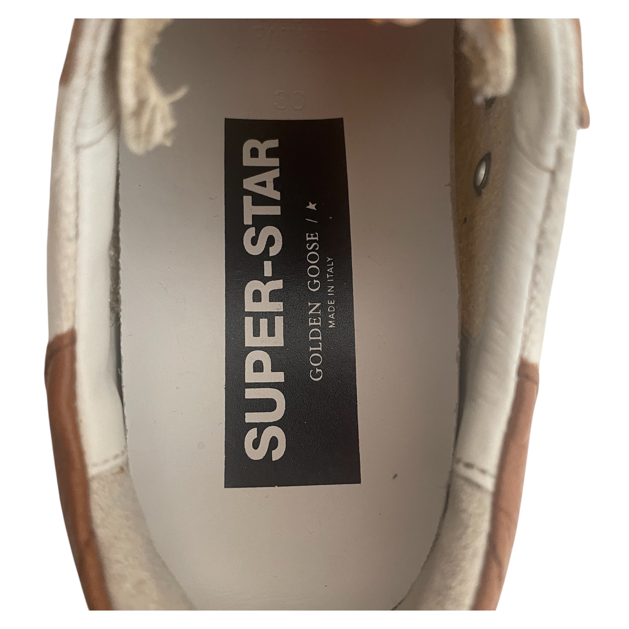 GOLDEN GOOSE/Low-Sneakers/EU 36/Cotton/WHT/Deluxe Superstar view 3