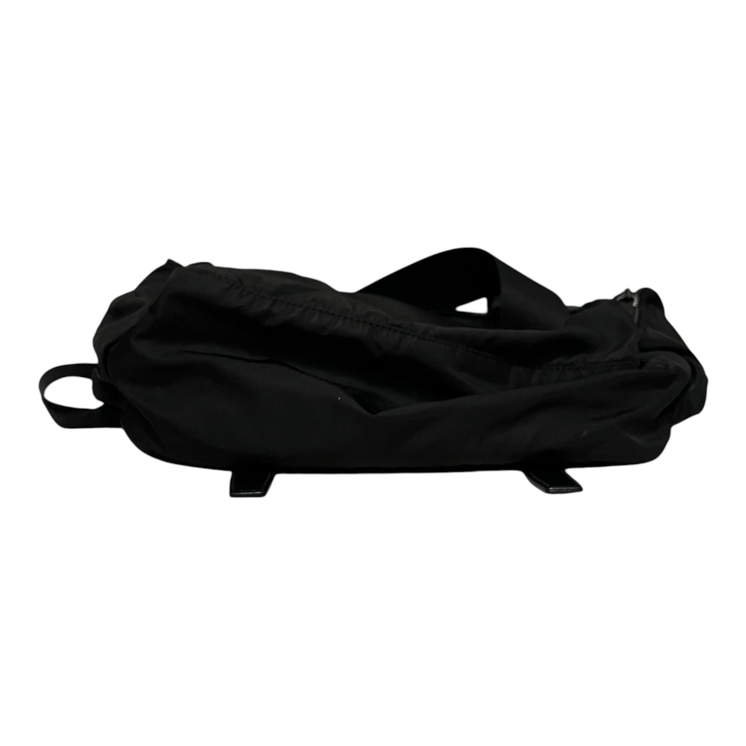 PRADA/Cross Body Bag/Nylon/BLK/messenger double buckle view 4
