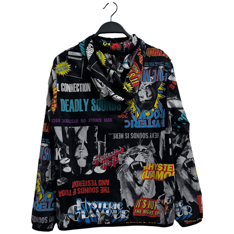 HYSTERIC GLAMOUR/Windbreaker/S/All Over Print/Nylon/BLK/BAD CONNECTION