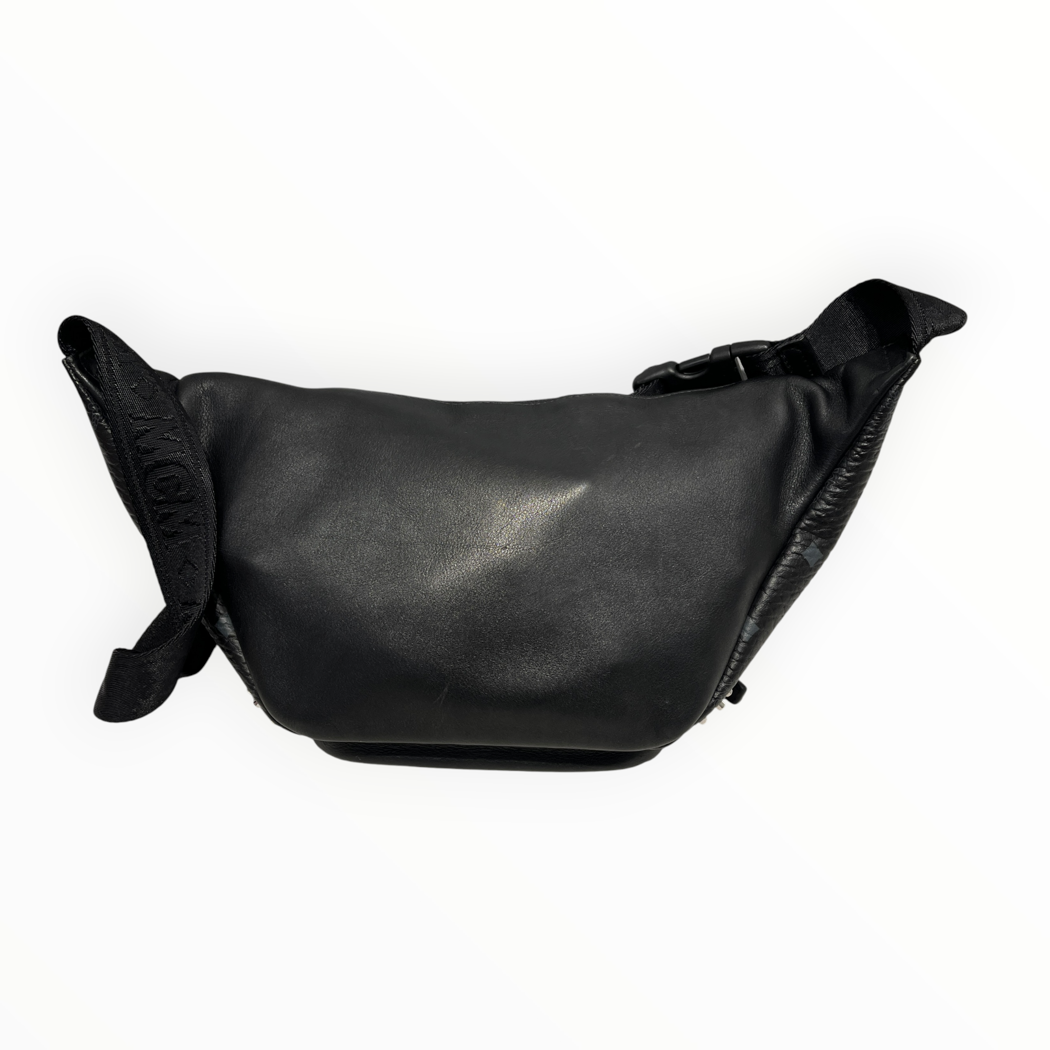 MCM/Fanny Pack/Iridescent/Leather/BLK/Black Rhinestone Lthr Belt Bag view 2