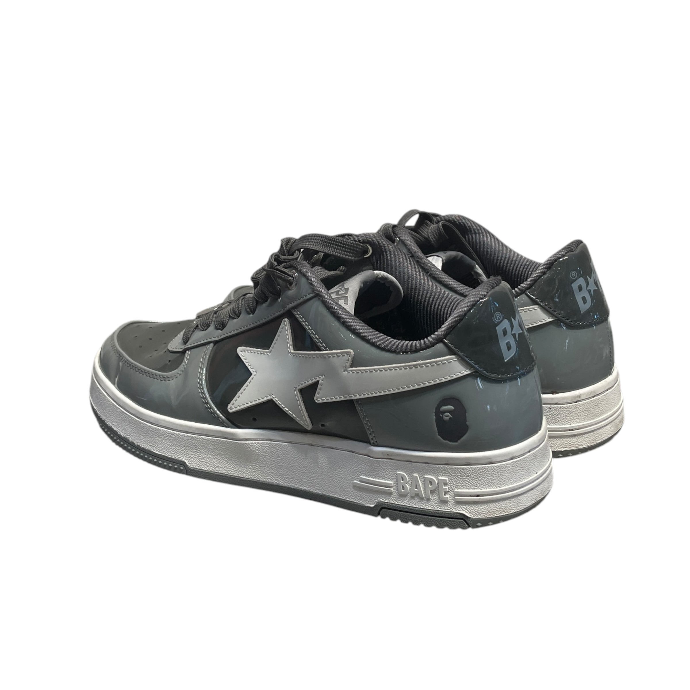 BAPE STA!/Low-Sneakers/UK 9.5/Leather/GRY/ view 2