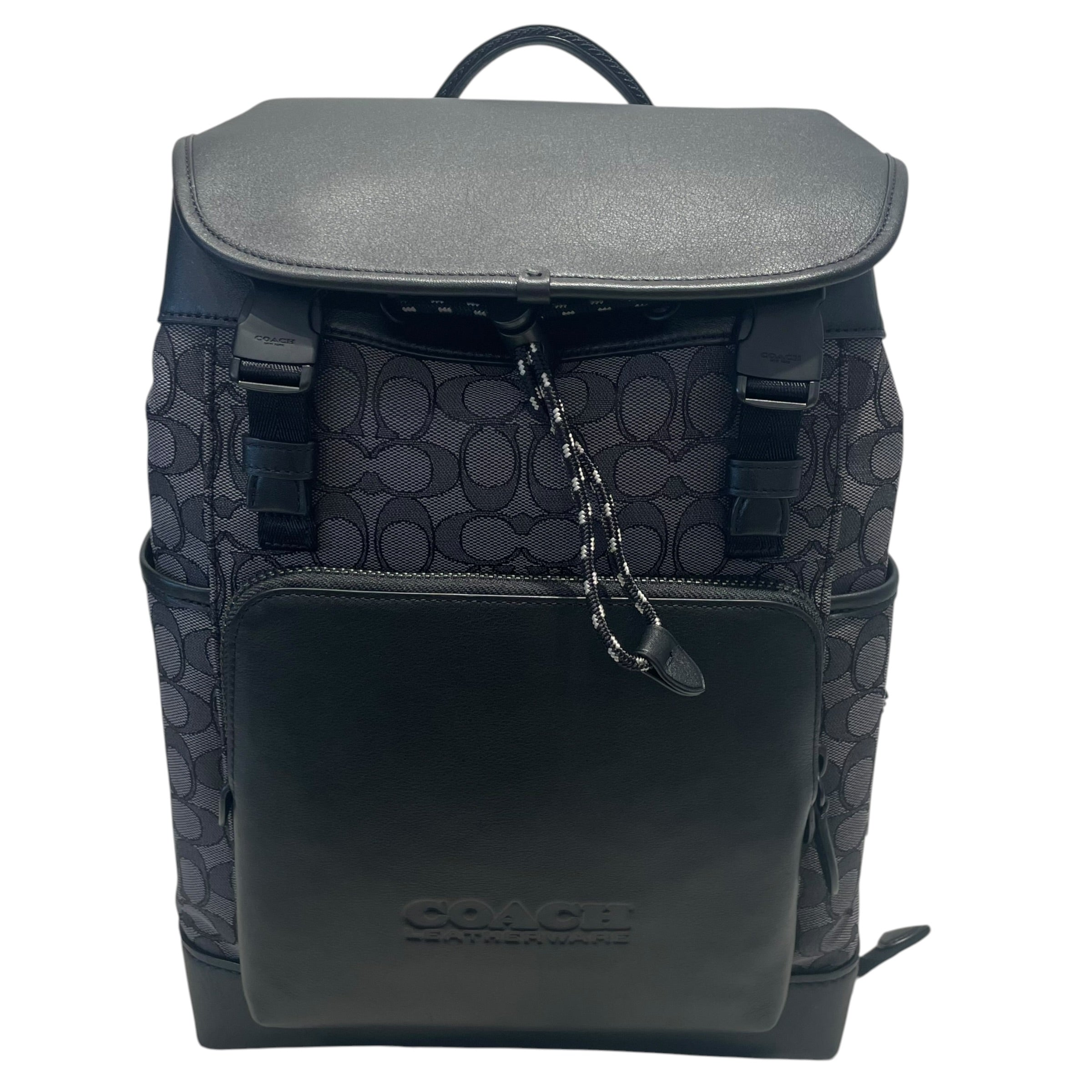 COACH/Backpack/Monogram/Leather/BLK/League Flap Backpack view 1