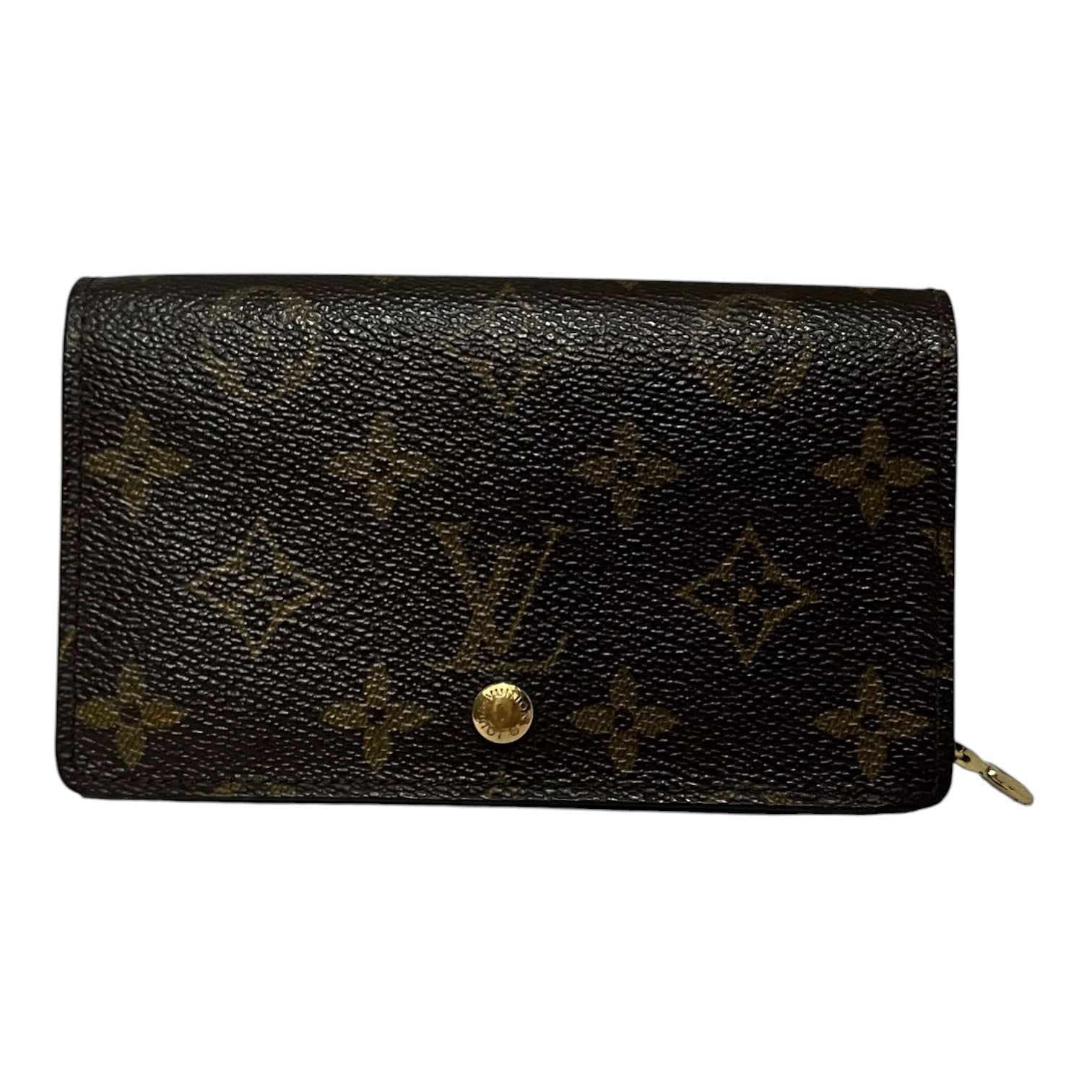 LOUIS VUITTON/Bifold Wallet/Monogram/Leather/BRW/L's/vintage view 1