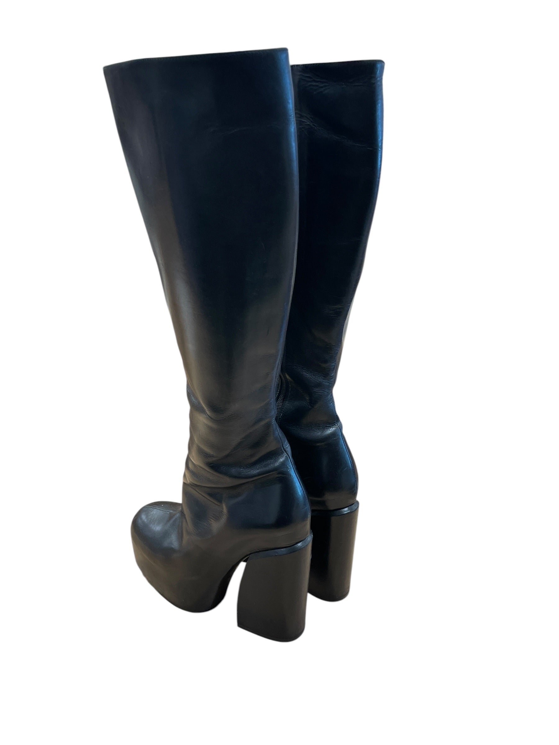 DRIES VAN NOTEN/Long Boots/EU 41/Leather/BLK/Platforms view 2