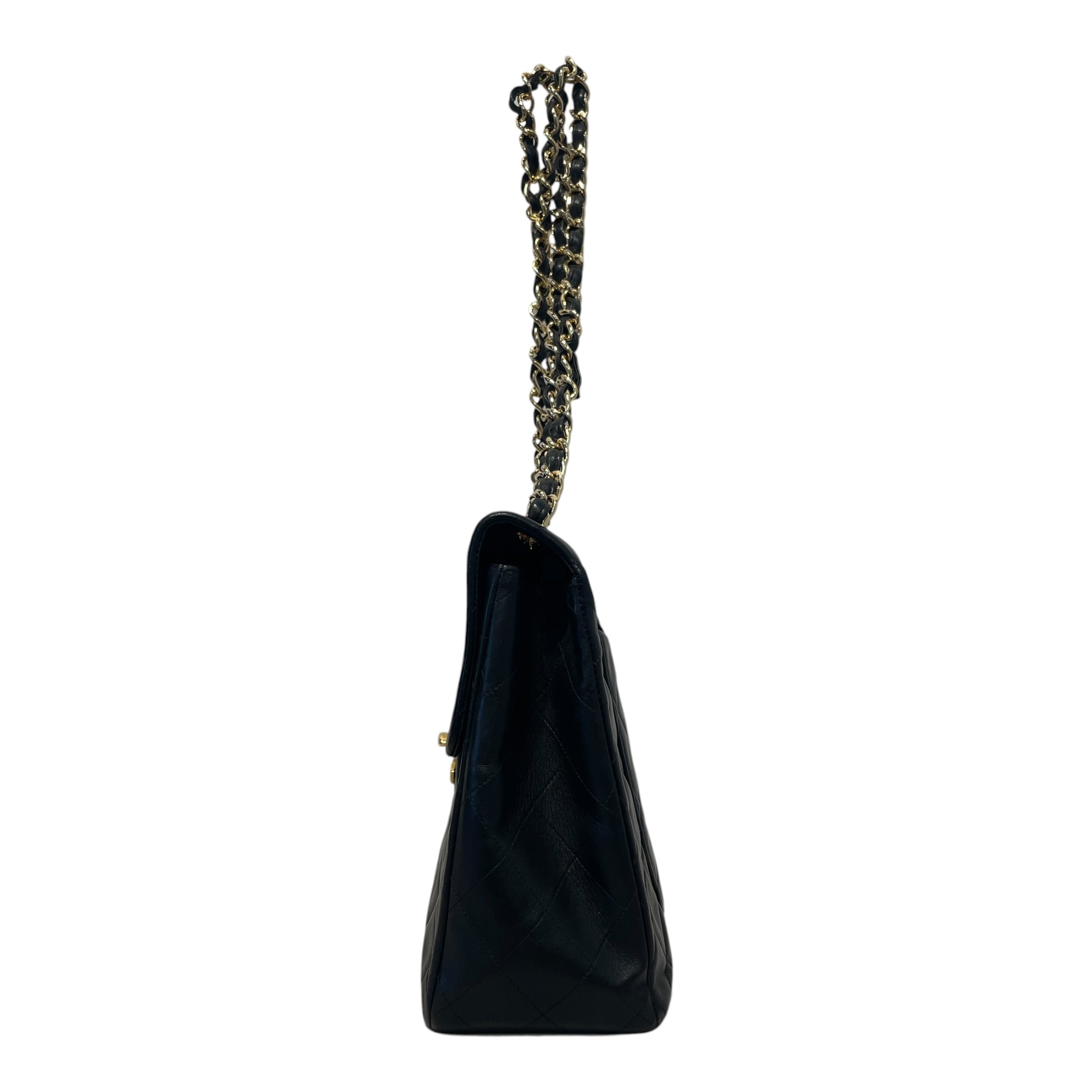 CHANEL/Hand Bag/Leather/BLK/Vintage Jumbo Quilted Bag view 2