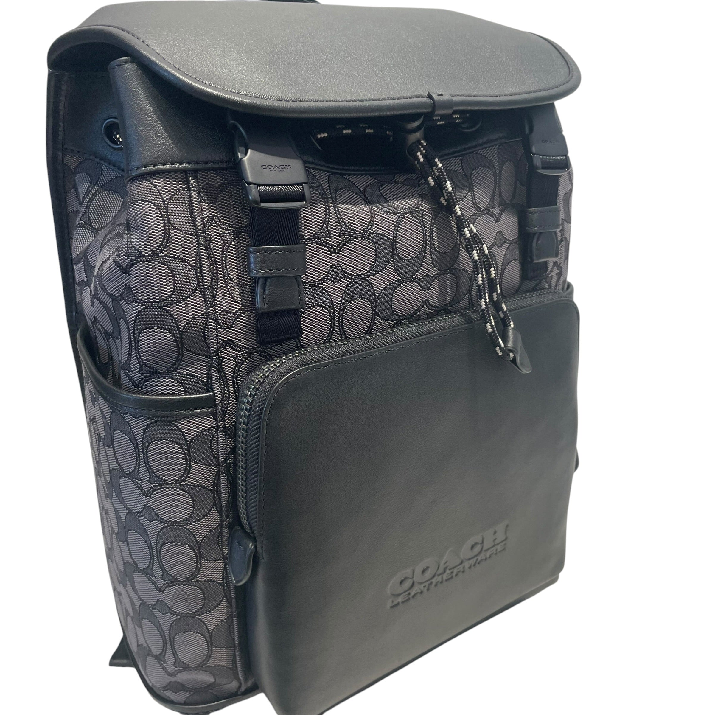 COACH/Backpack/Monogram/Leather/BLK/League Flap Backpack view 6