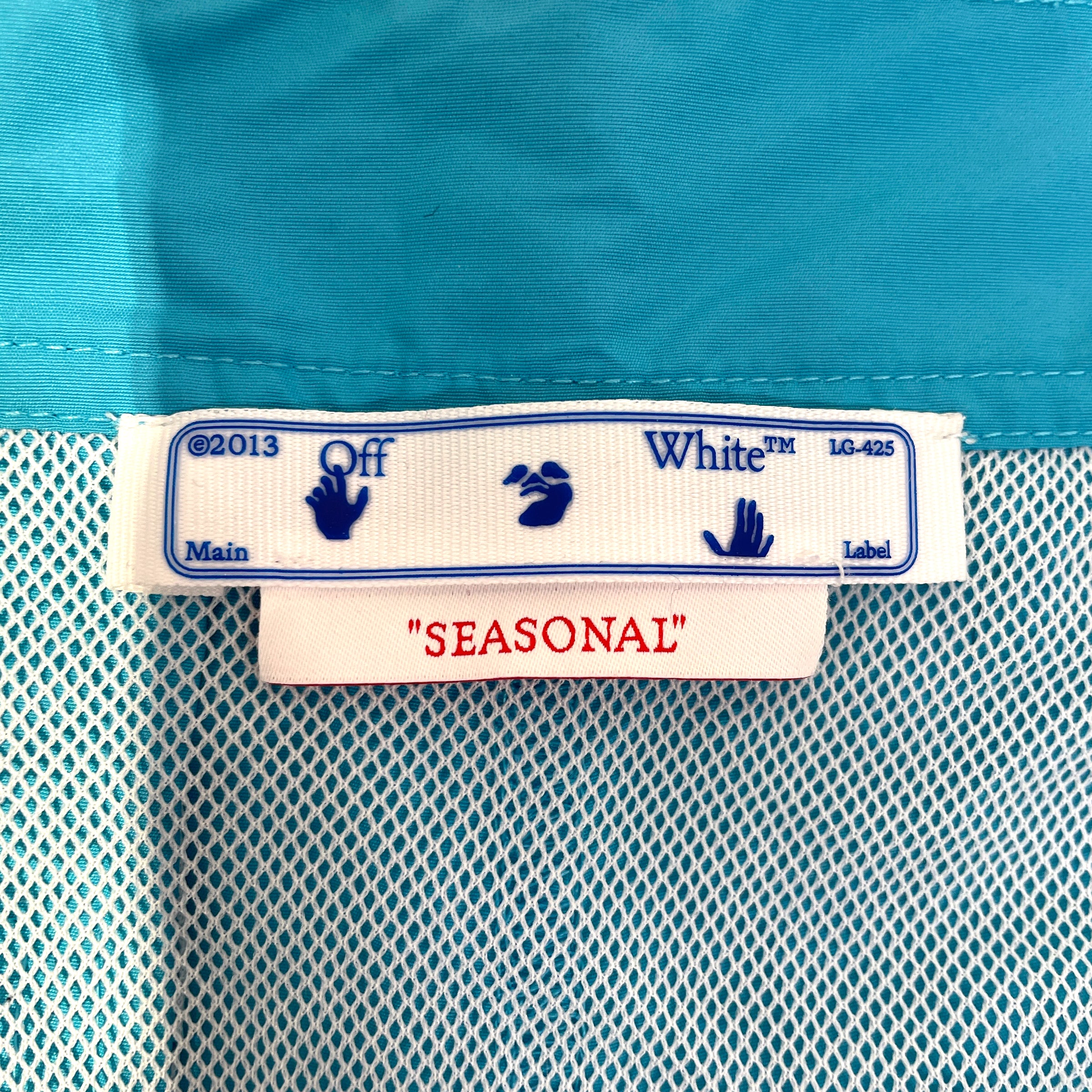 OFF-WHITE/Shorts/S/Nylon/BLU/ view 3