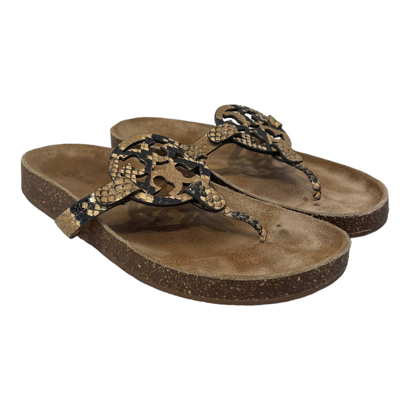TORY BURCH/Sandals/US 10/Animal Pattern/Suede/BRW/Miller Cloud Snake