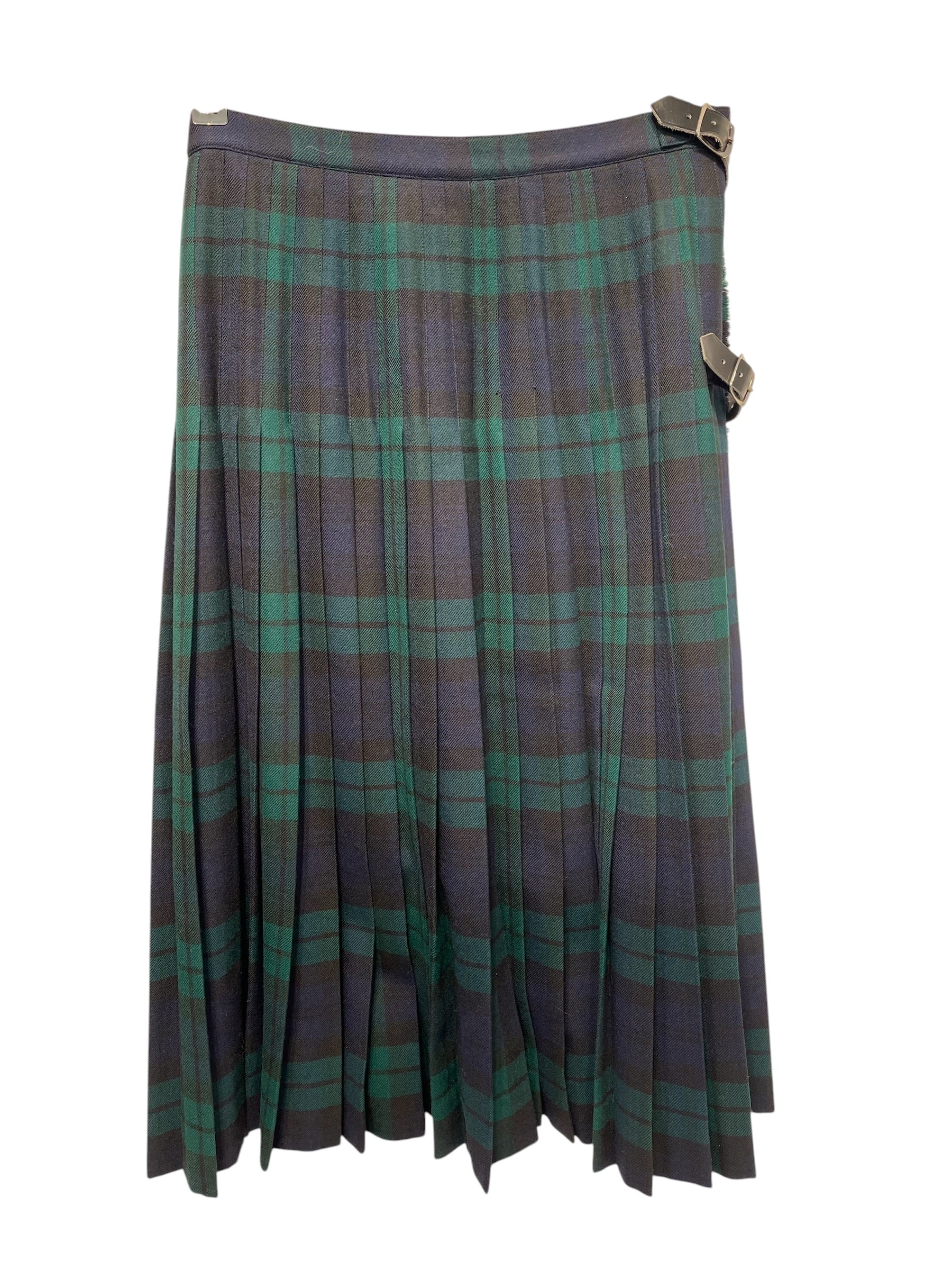 BURBERRYS/Long Skirt/L/Wool/GRN/VINTAGE TARTAN BELTED SKIRT view 2