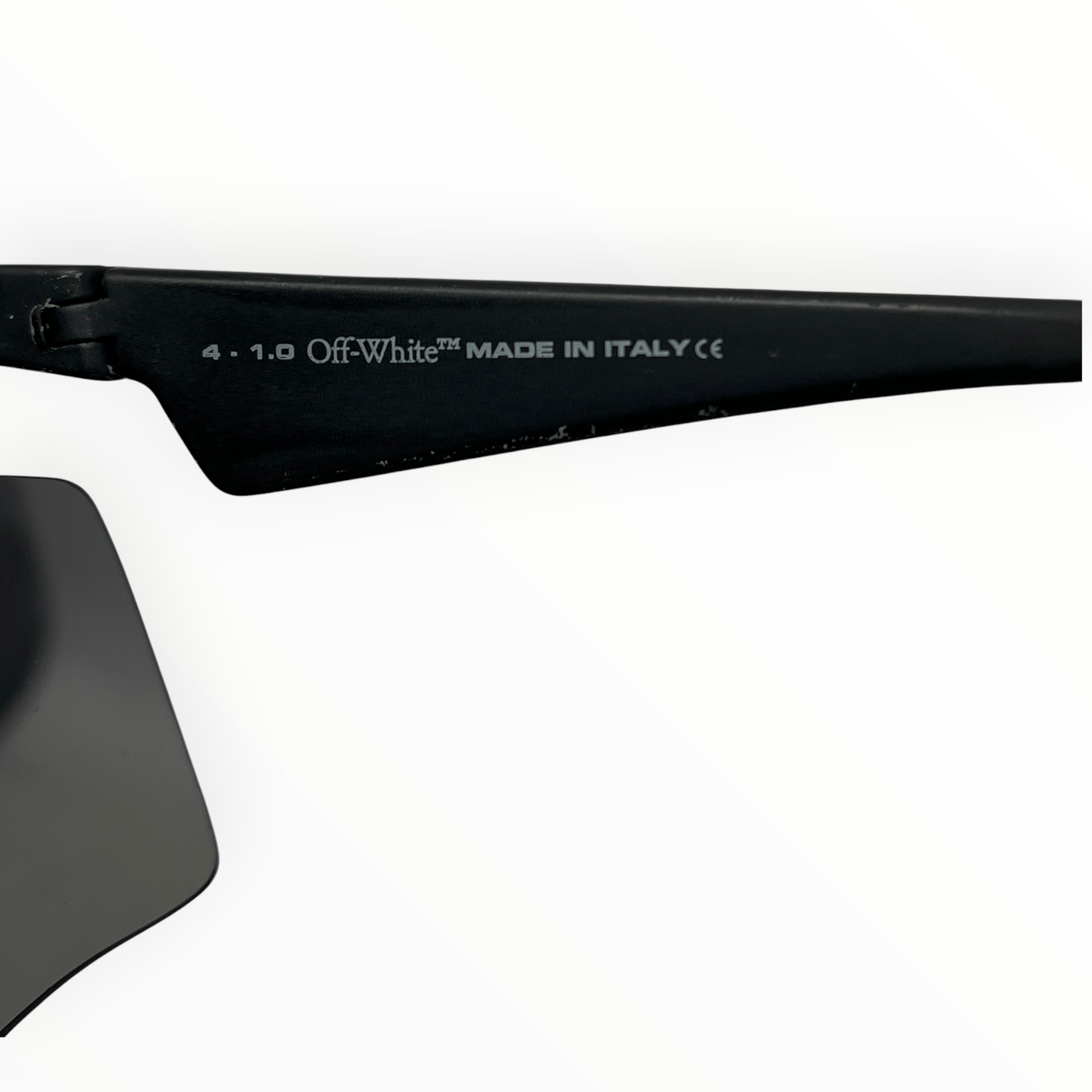 OFF-WHITE/Sunglasses/Graphic/Plastic/BLK/M's/Mask Logo Sunglasses Lettering view 3
