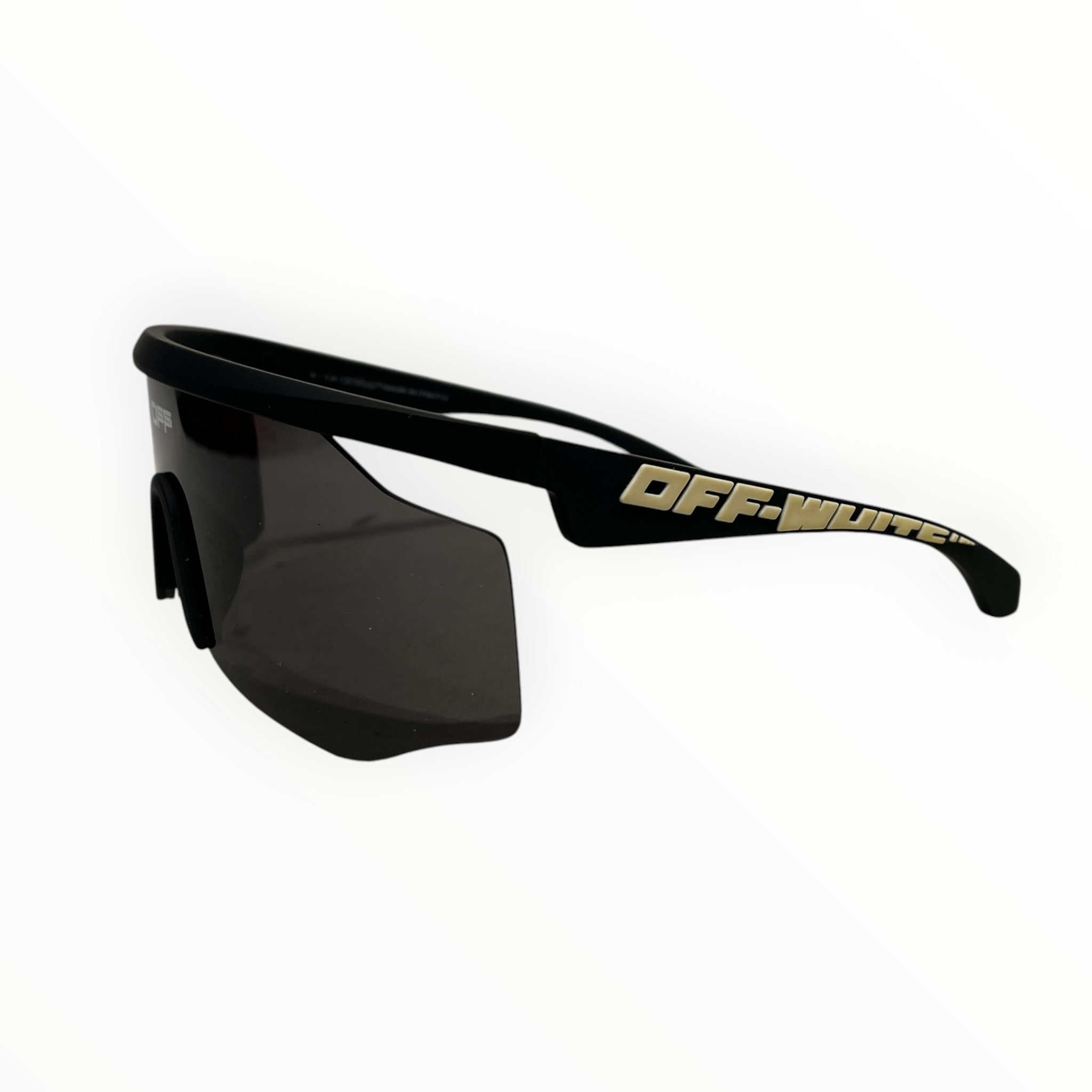 OFF-WHITE/Sunglasses/Graphic/Plastic/BLK/M's/Mask Logo Sunglasses Lettering view 2