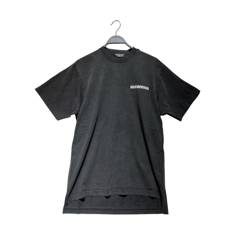 BALENCIAGA/T-Shirt/1/Cotton/BLK/TURN SLIT
