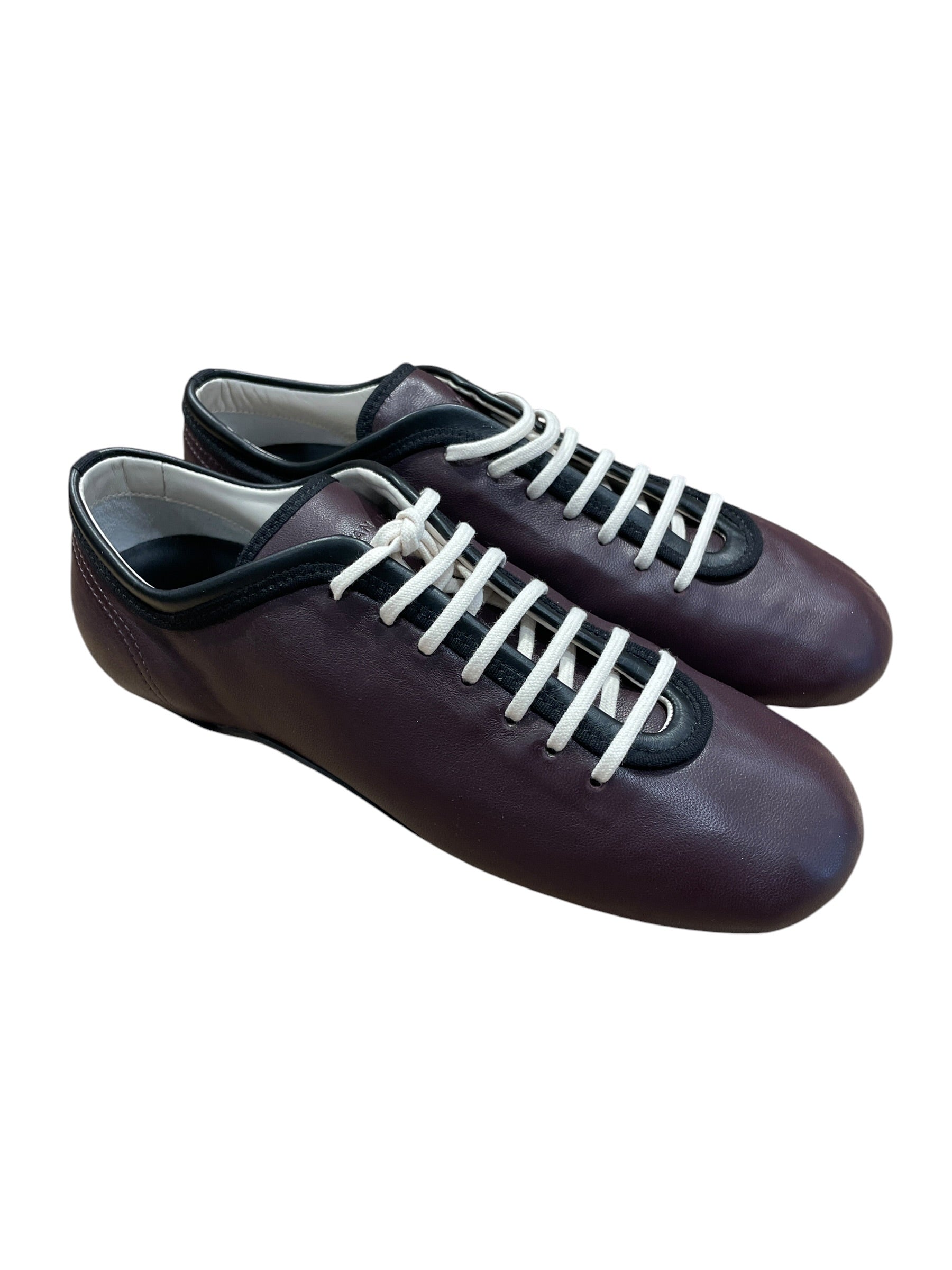 DRIES VAN NOTEN/Low-Sneakers/EU 38/Leather/BRD/burgundy leather ballet shoe view 1