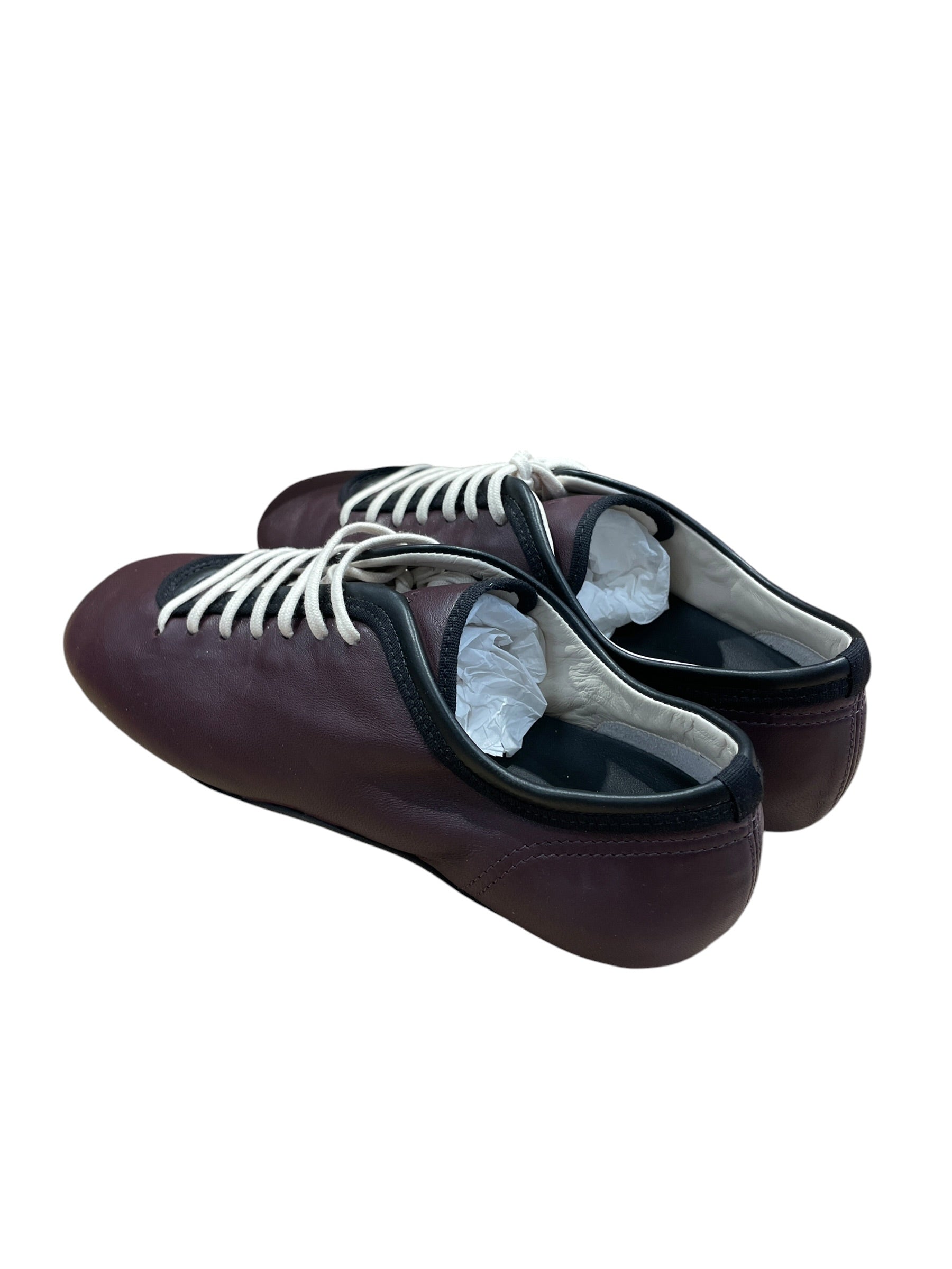 DRIES VAN NOTEN/Low-Sneakers/EU 38/Leather/BRD/burgundy leather ballet shoe view 2