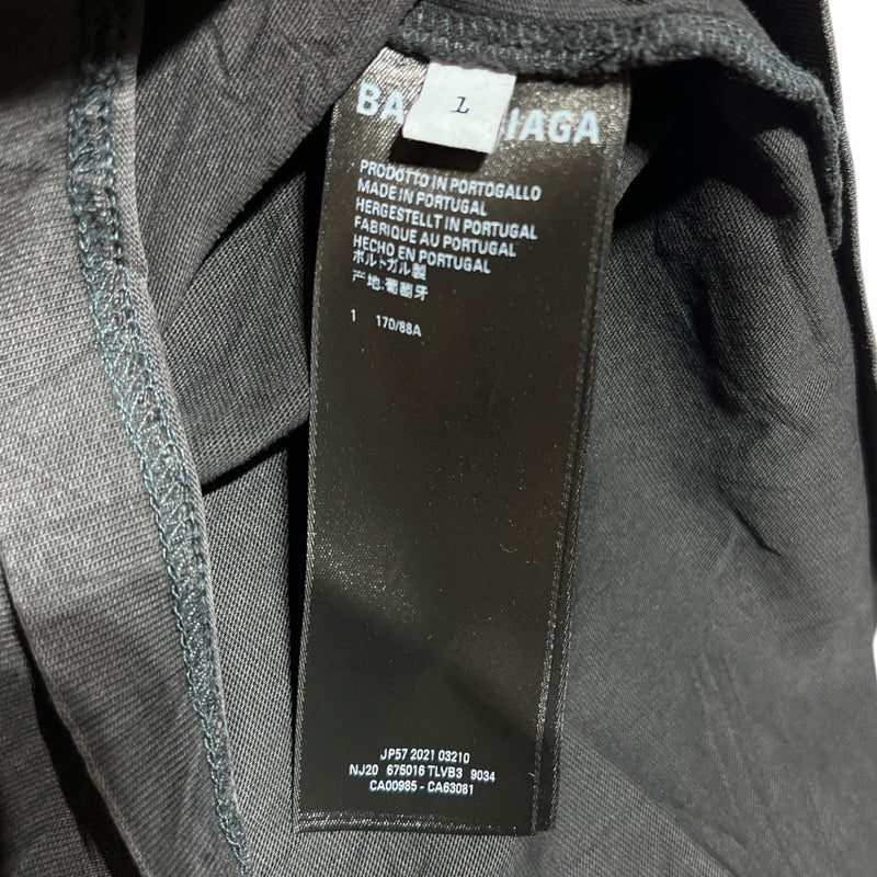 BALENCIAGA/T-Shirt/1/Cotton/BLK/TURN SLIT
