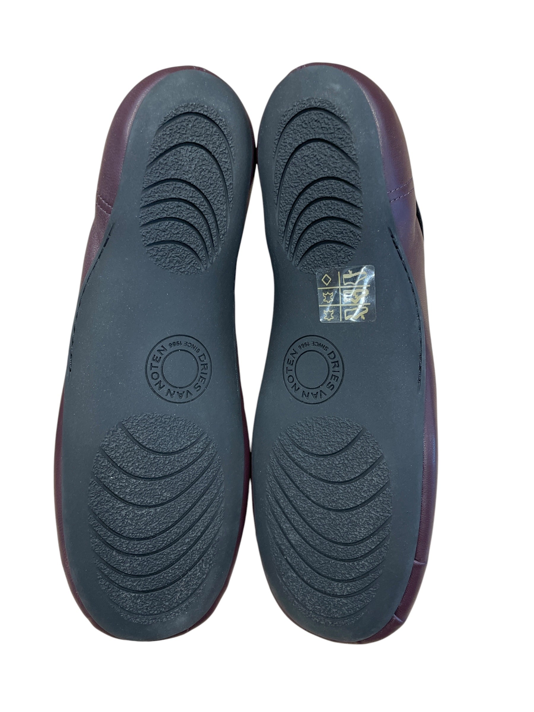 DRIES VAN NOTEN/Low-Sneakers/EU 38/Leather/BRD/burgundy leather ballet shoe view 3