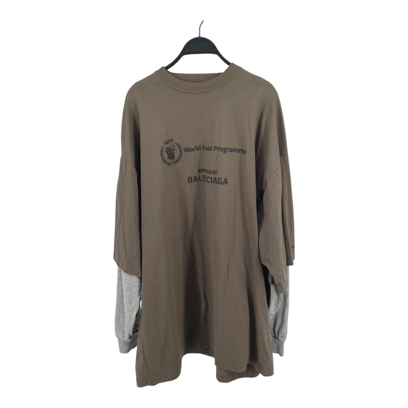 BALENCIAGA/LS T-Shirt/4/Cotton/CRM/WORLD FOOD PROGRAMME