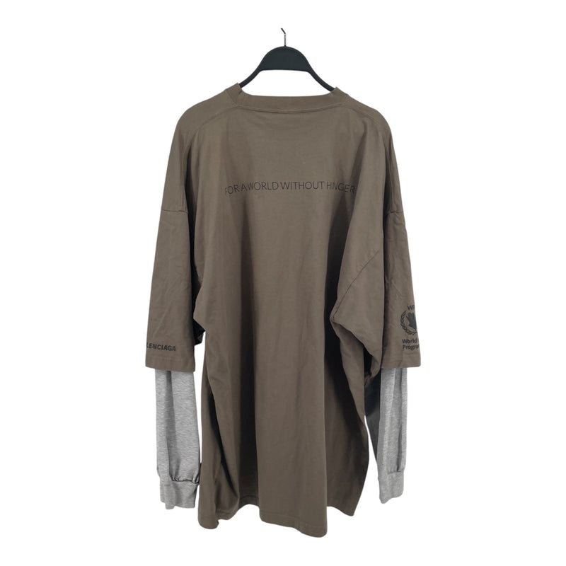 BALENCIAGA/LS T-Shirt/4/Cotton/CRM/WORLD FOOD PROGRAMME