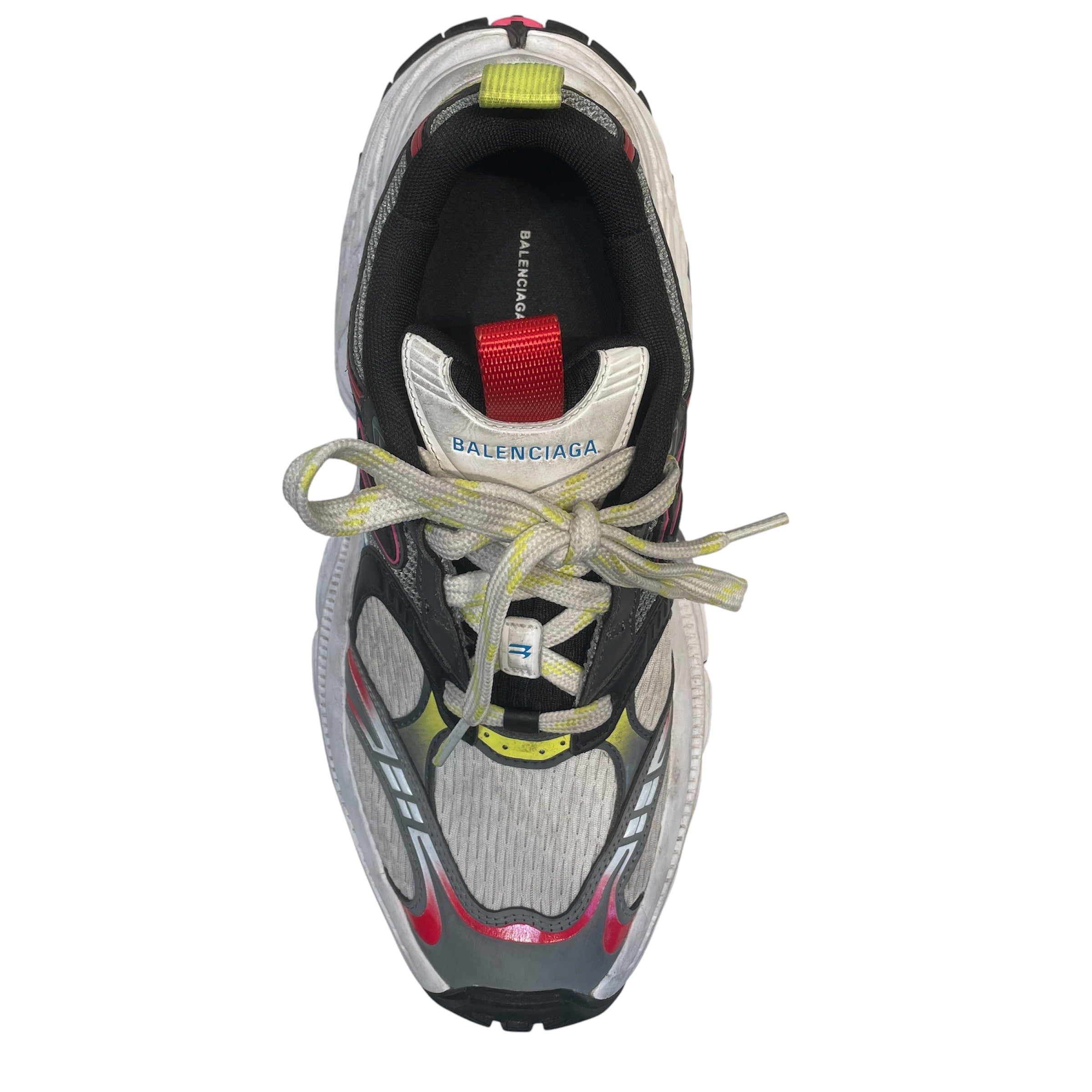 BALENCIAGA/Low-Sneakers/EU 42/Cotton/MLT/white right black left view 3
