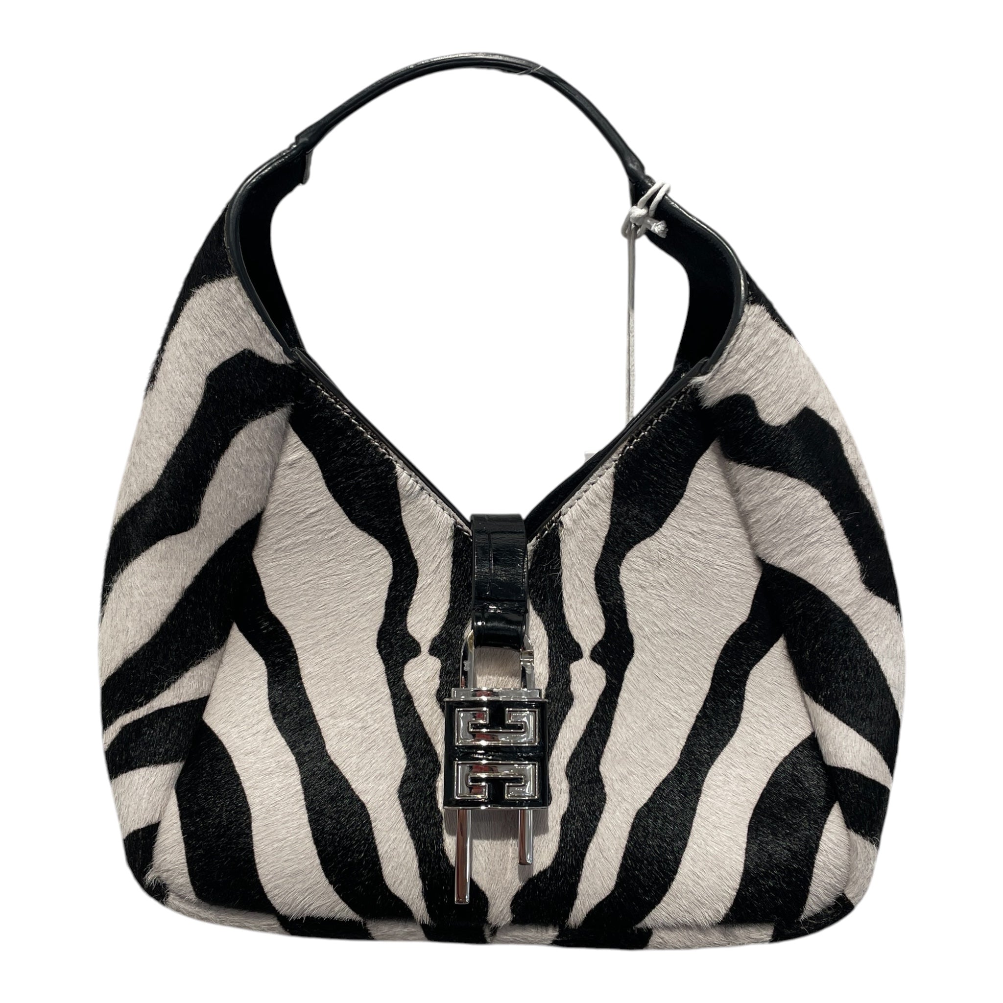 GIVENCHY/Hand Bag/Animal Pattern/Fur/WHT/g lock zebra view 1