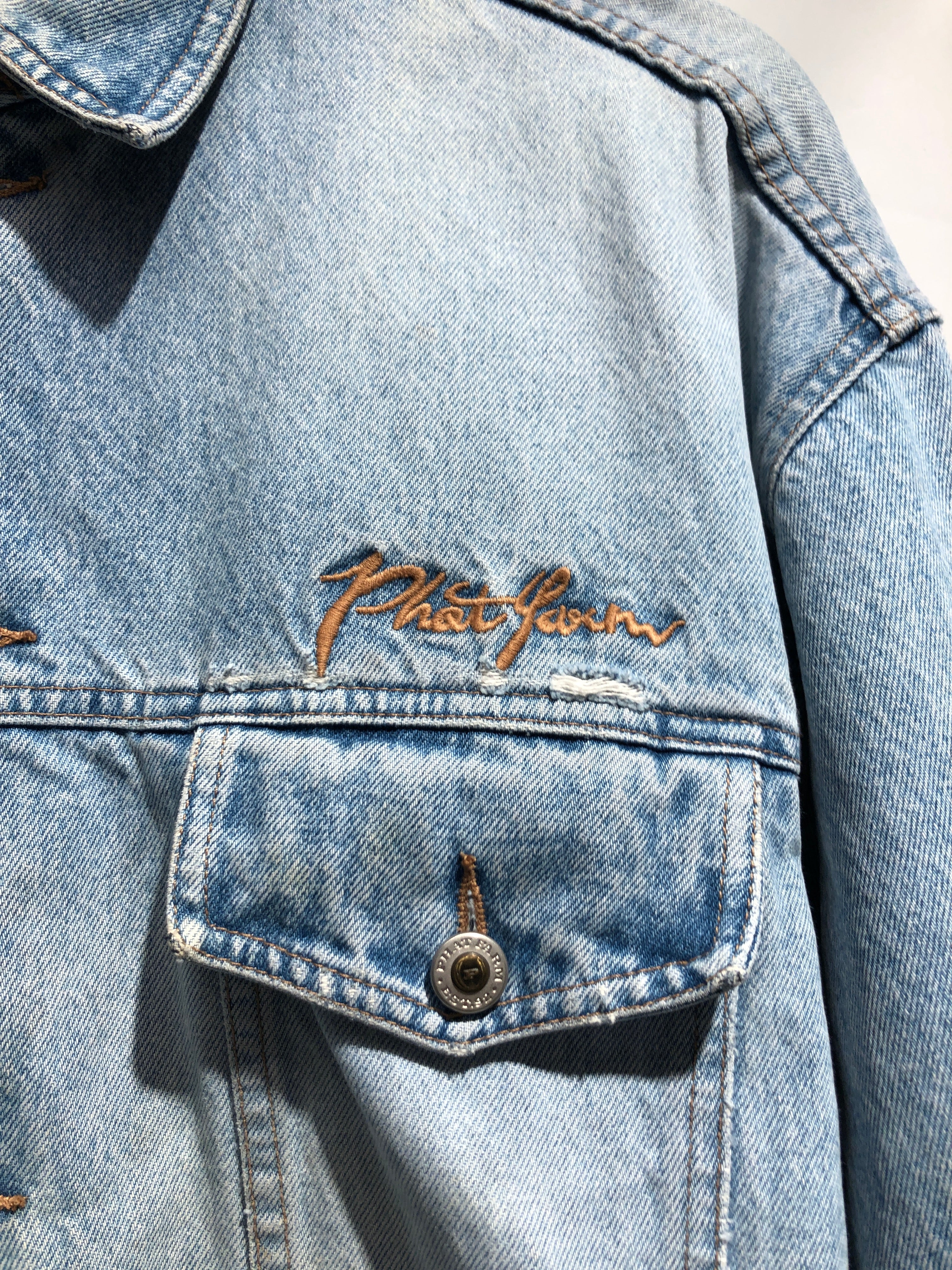 PHAT FARM/Denim Jkt/XL/Denim/IDG/Double Breasted/Light Wash view 7