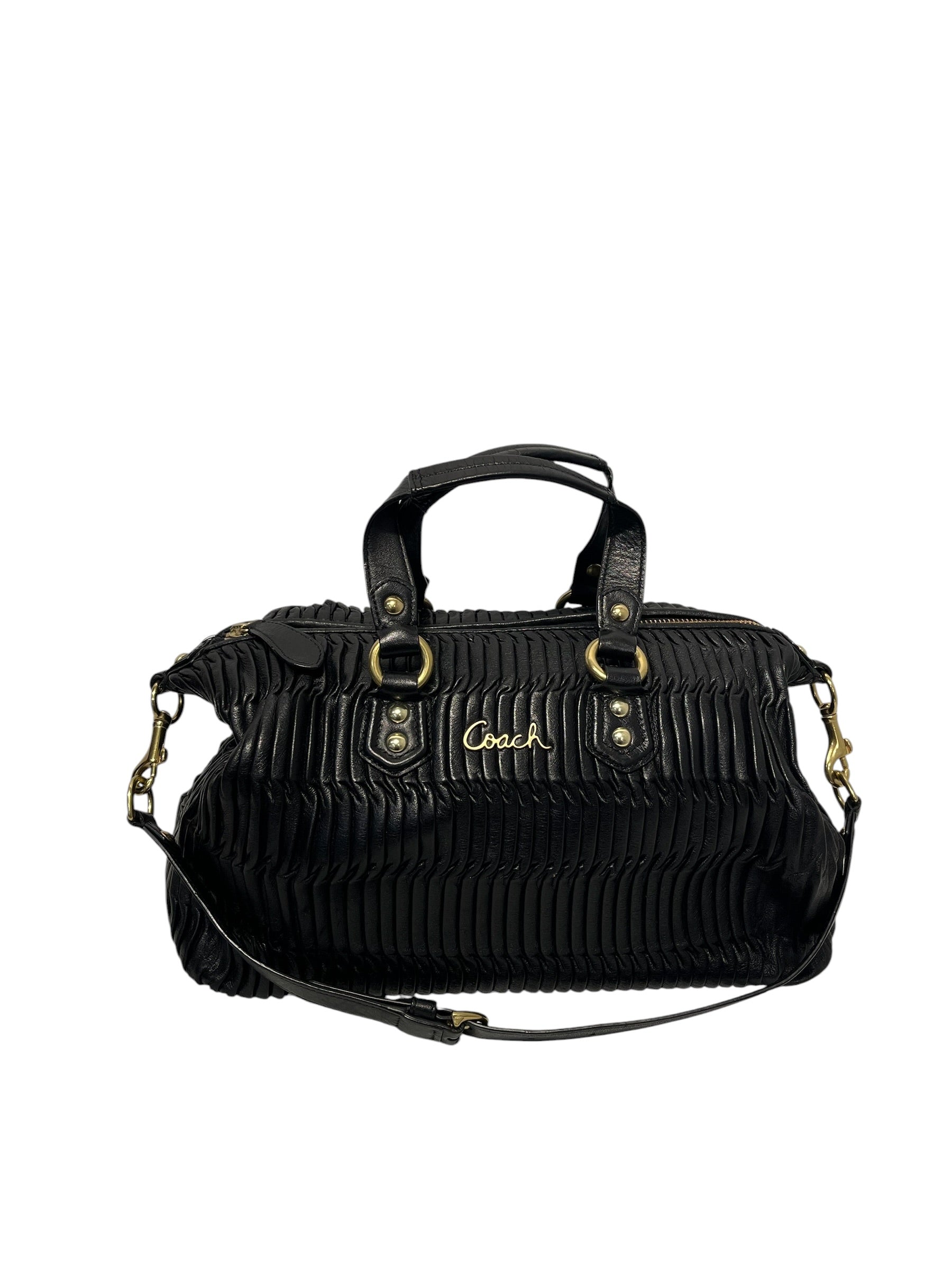 COACH/Tote Bag/Leather/BLK/F23966 view 1