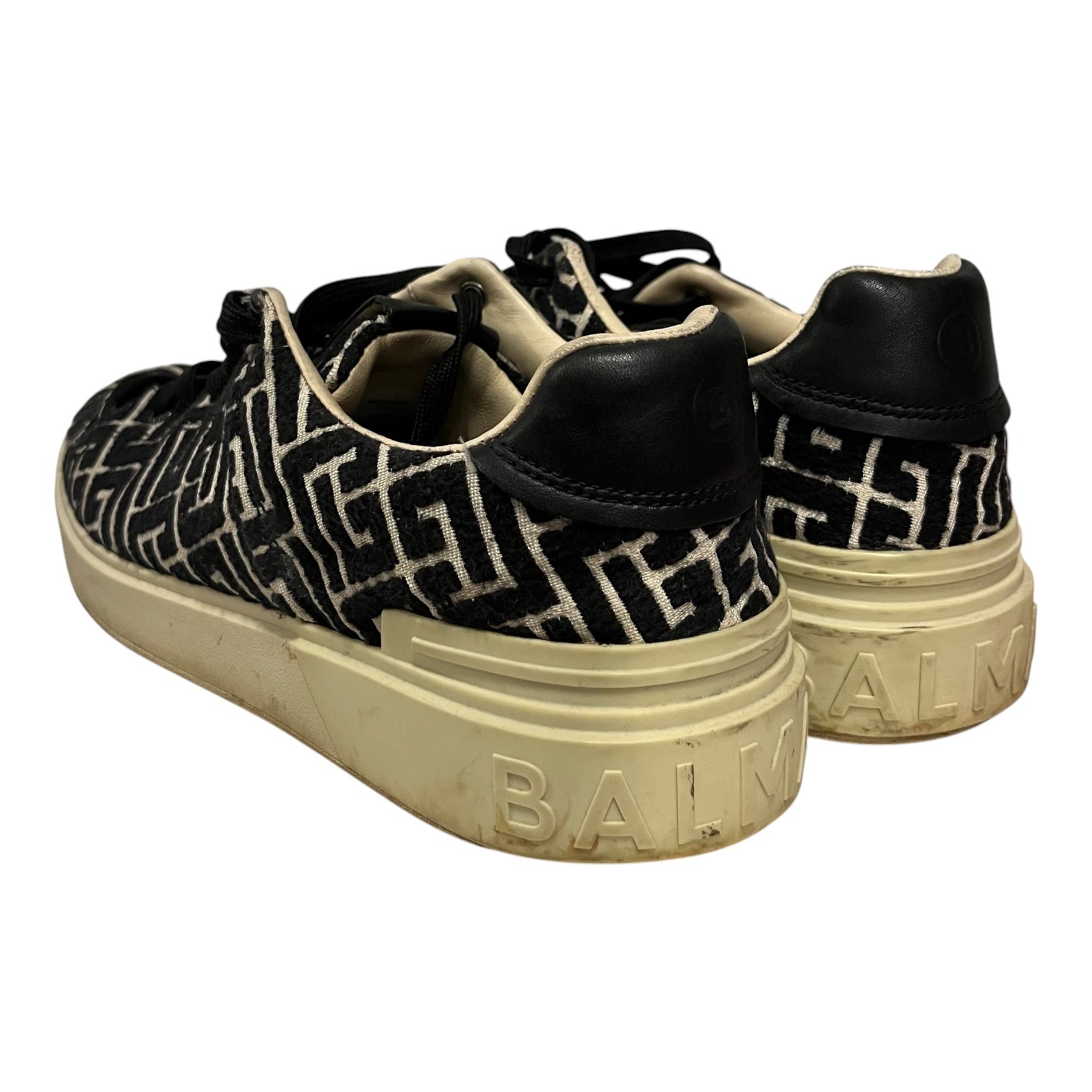 BALMAIN/Low-Sneakers/US 10/BLK/b court view 2