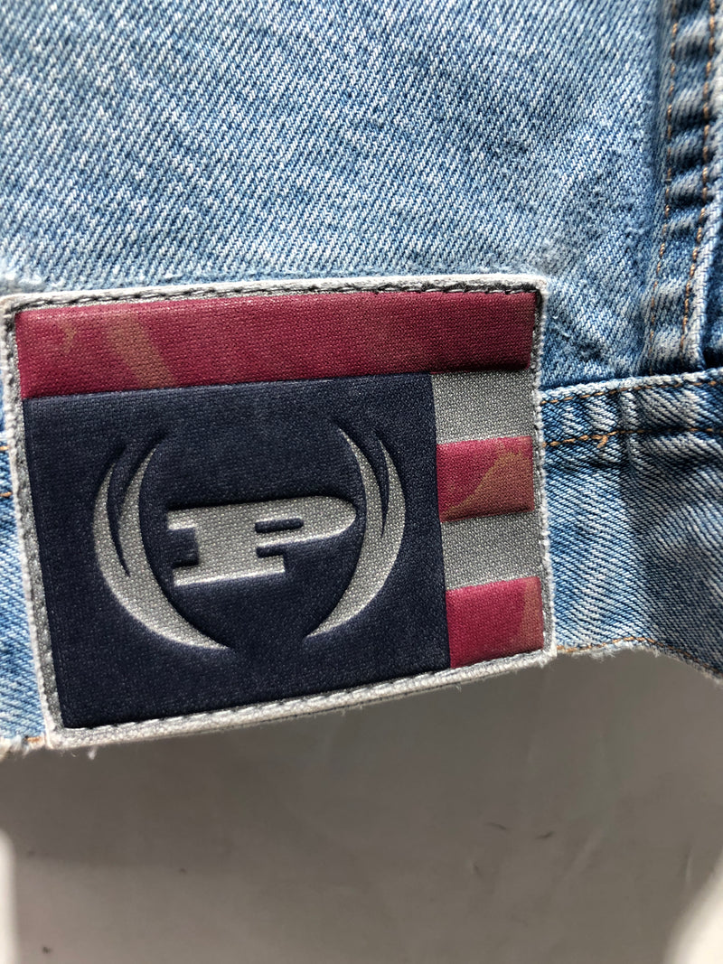 PHAT FARM/Denim Jkt/XL/Denim/IDG/Double Breasted/Light Wash
