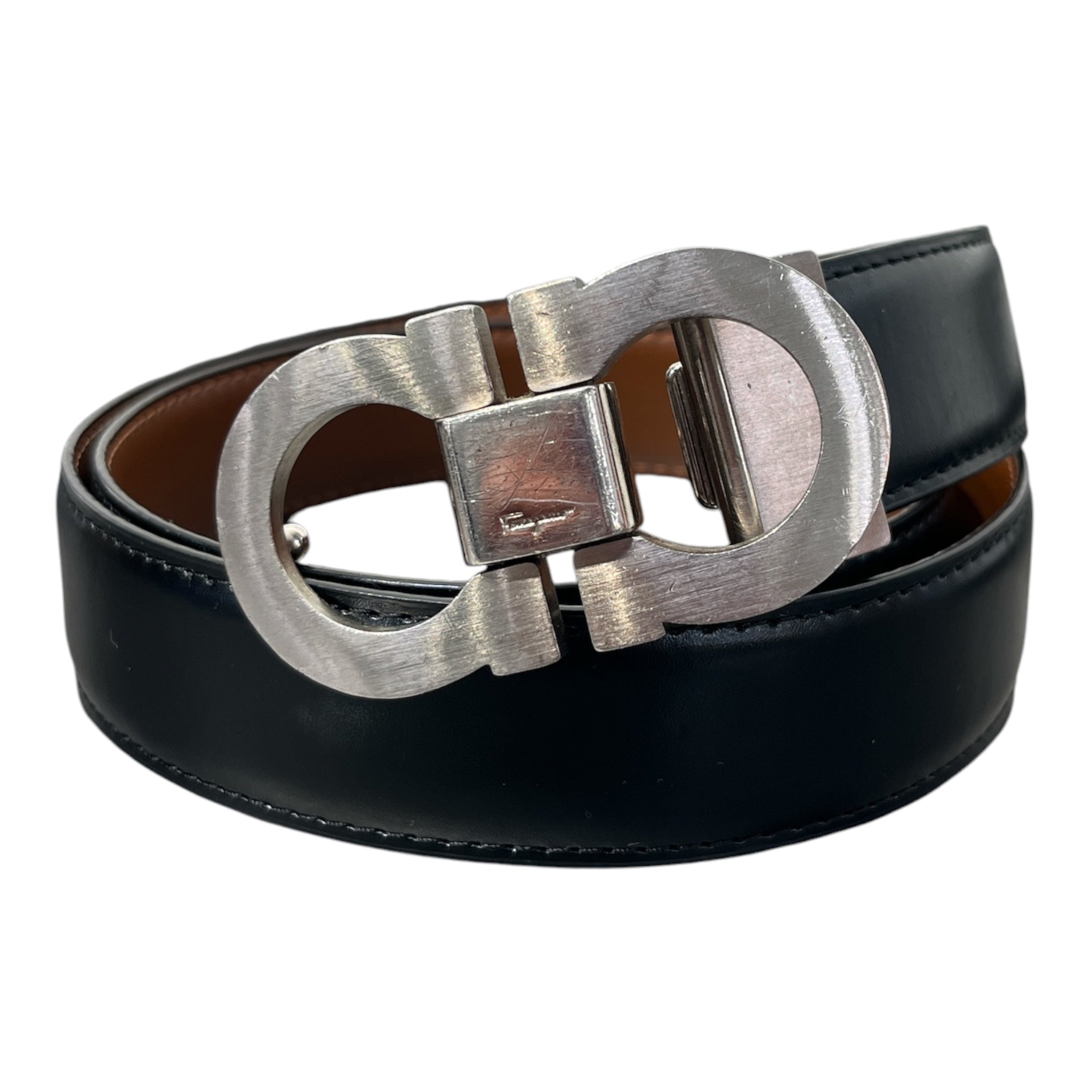 Salvatore Ferragamo/Belt/Leather/BLK/ view 1