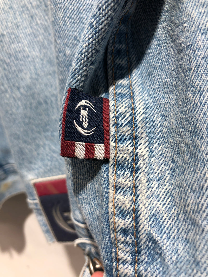 PHAT FARM/Denim Jkt/XL/Denim/IDG/Double Breasted/Light Wash